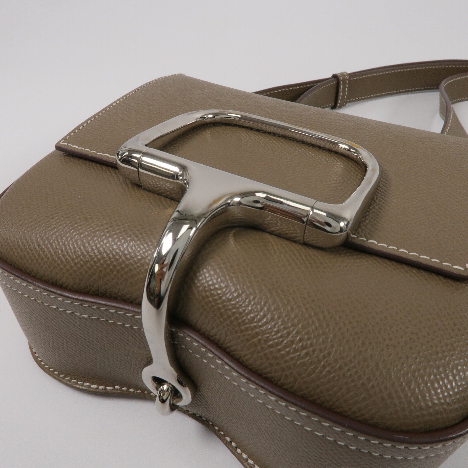 HERMES Epsom皮革Della Cavalleria Mini肩背袋Etoupe