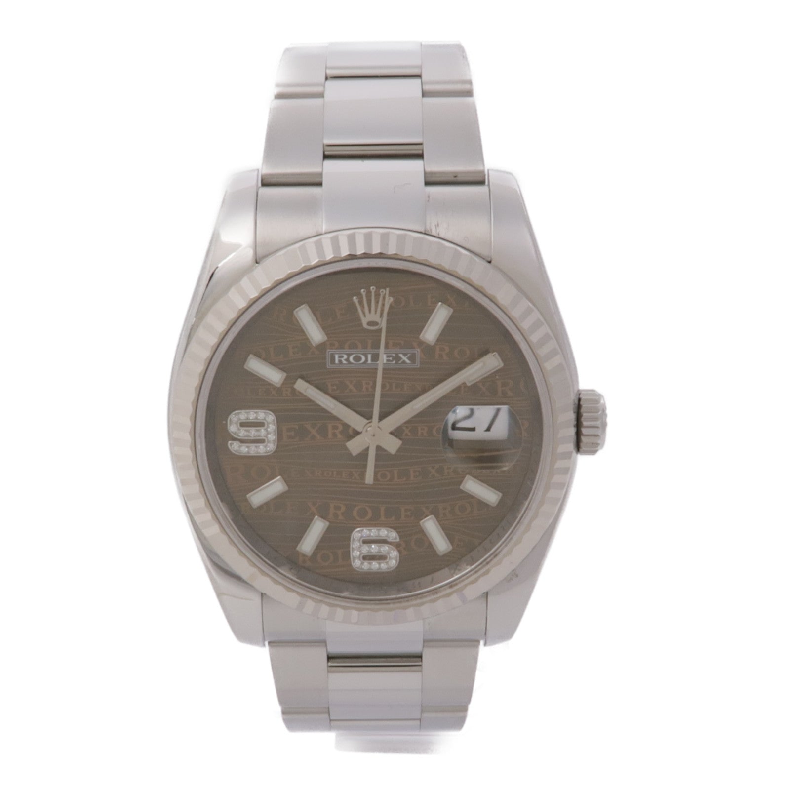 ROLEX Datejust 36mm 116234 Automatic Watch Stainless Steel/18K White Gold Brown