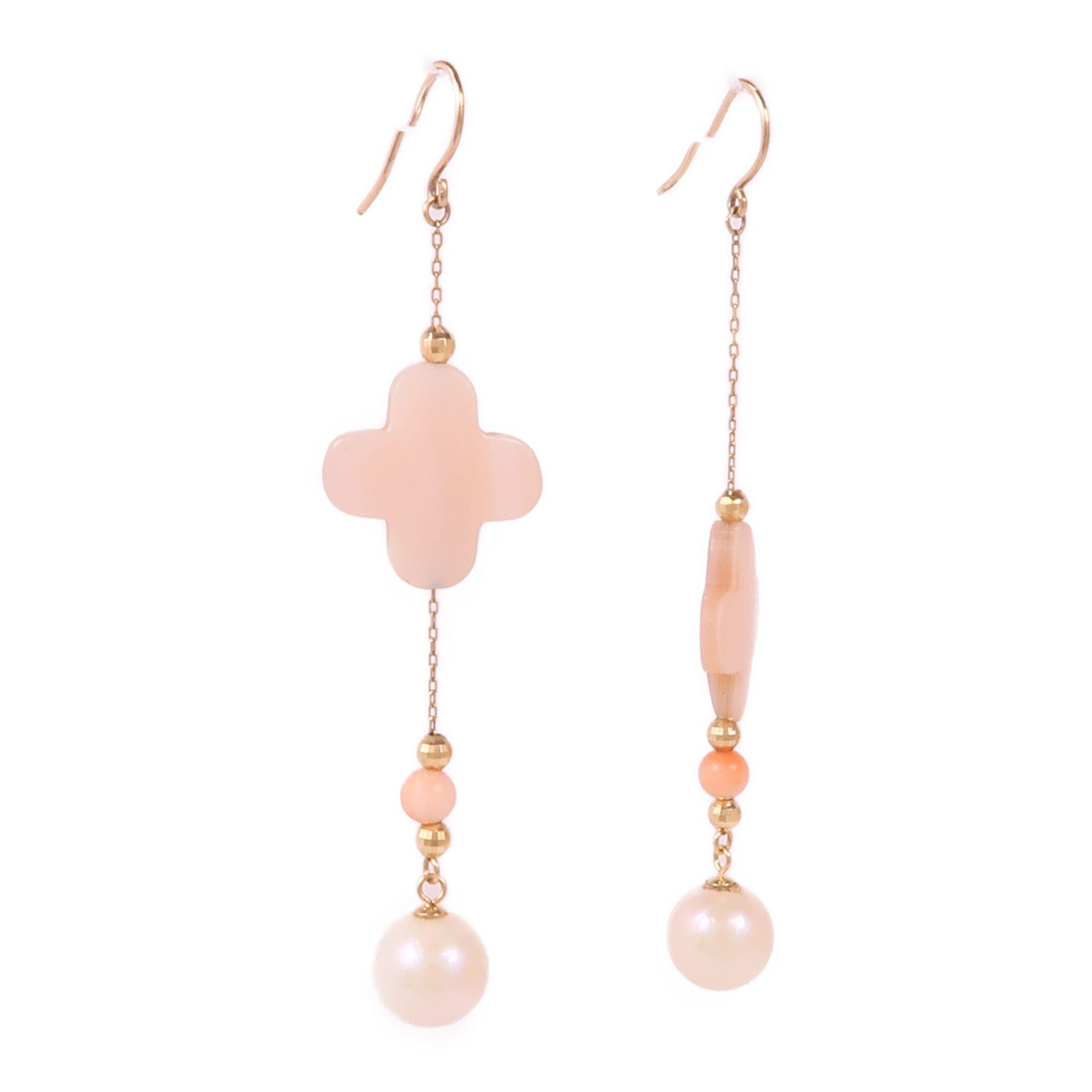 JEWELRY 10K黃金/珊瑚/珍珠Pearl Earrings耳環