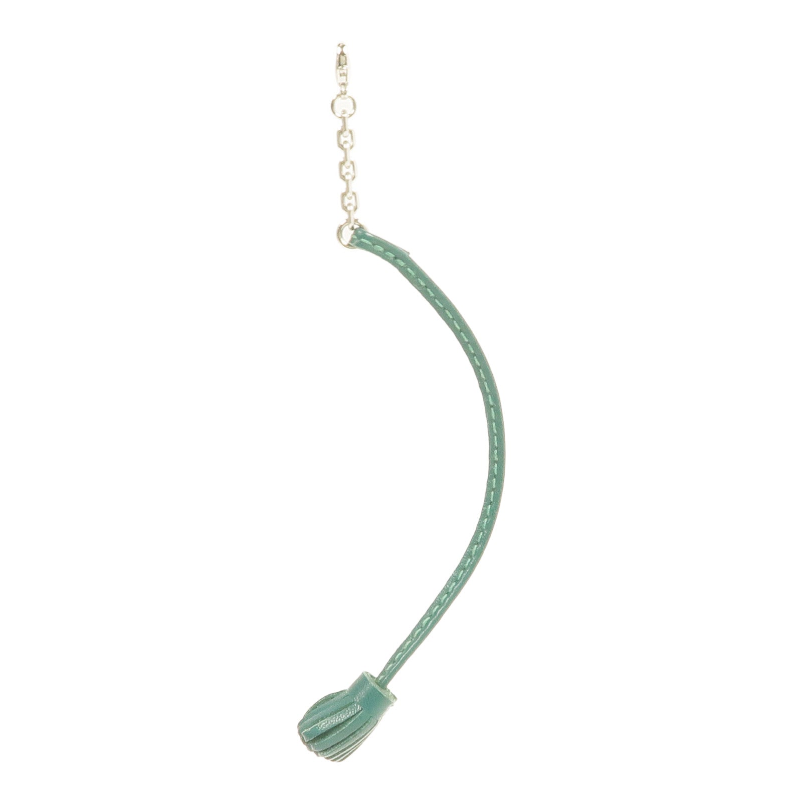 HERMES Milo皮革Carmencita銀扣掛飾/書籤