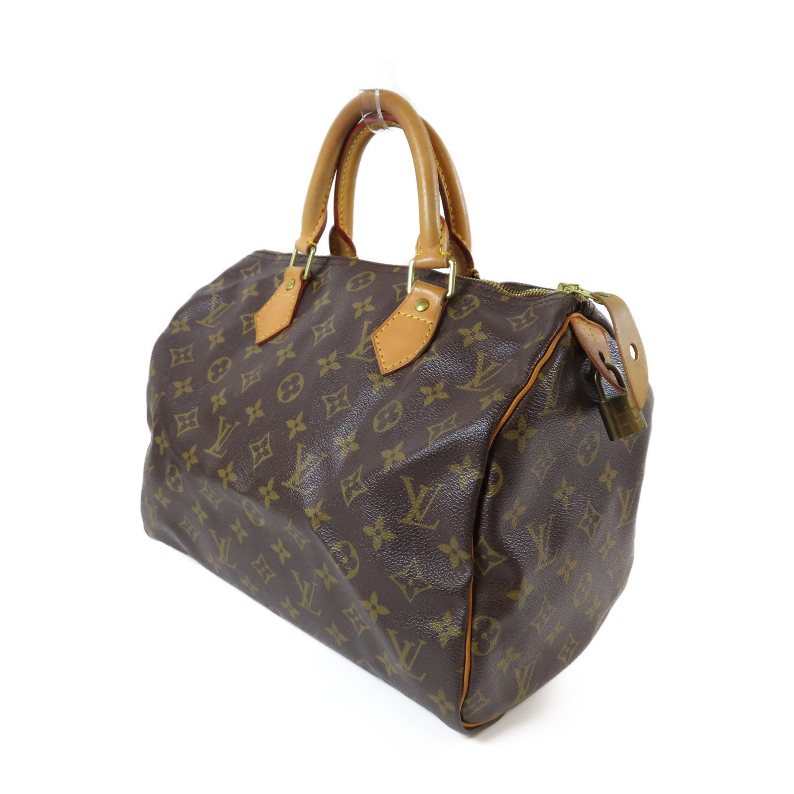 LOUIS VUITTON **【激減優惠】Monogram Speedy 30金扣手挽袋啡色