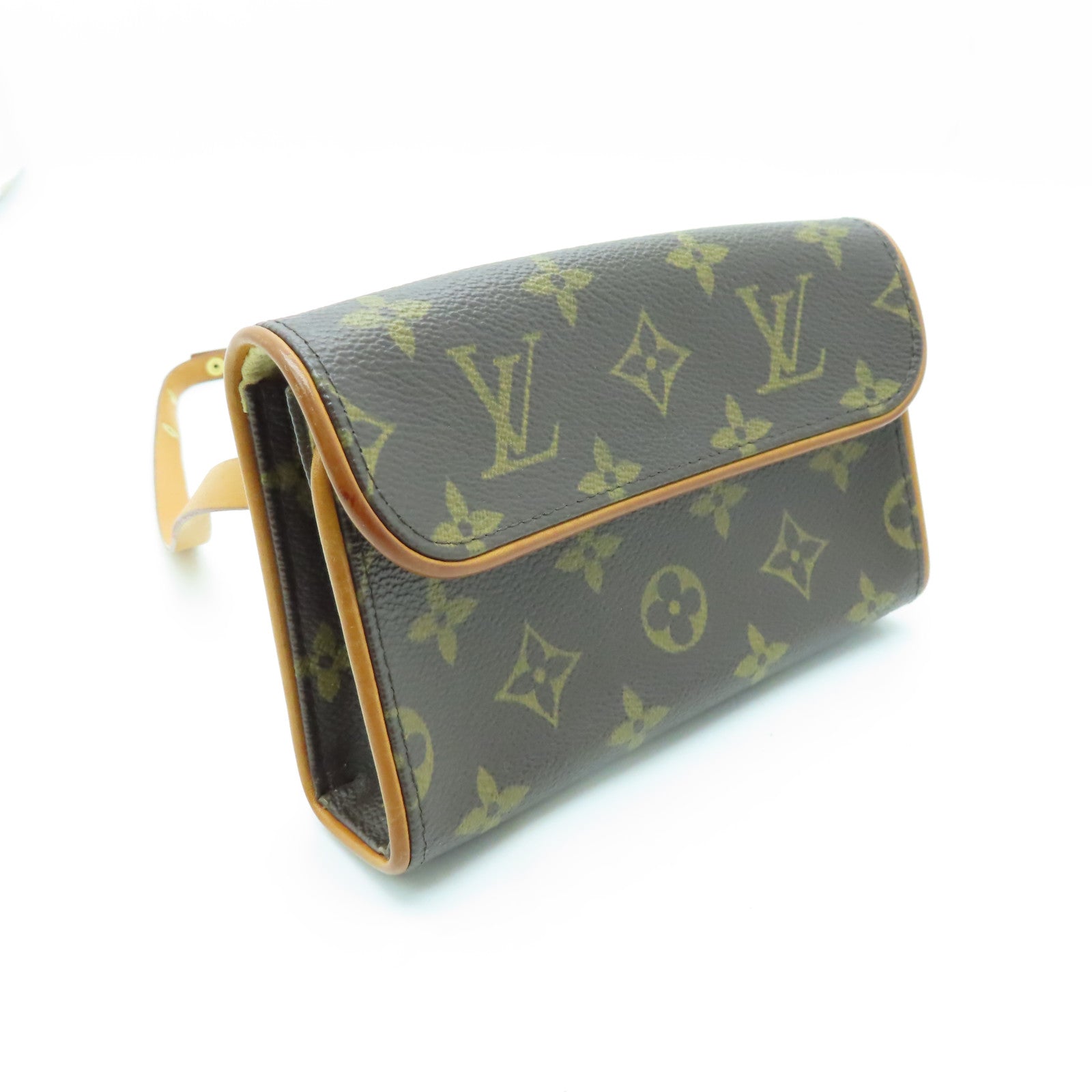 LOUIS VUITTON 【激減優惠】Monogram Pochette Florentine金扣腰包棕色