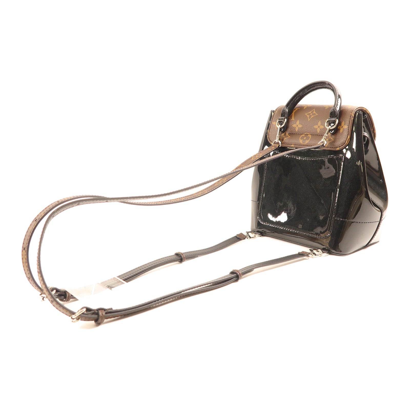 LOUIS VUITTON LV SHW Hot Springs Backpack M55769 Monogram Vernis Brown Black