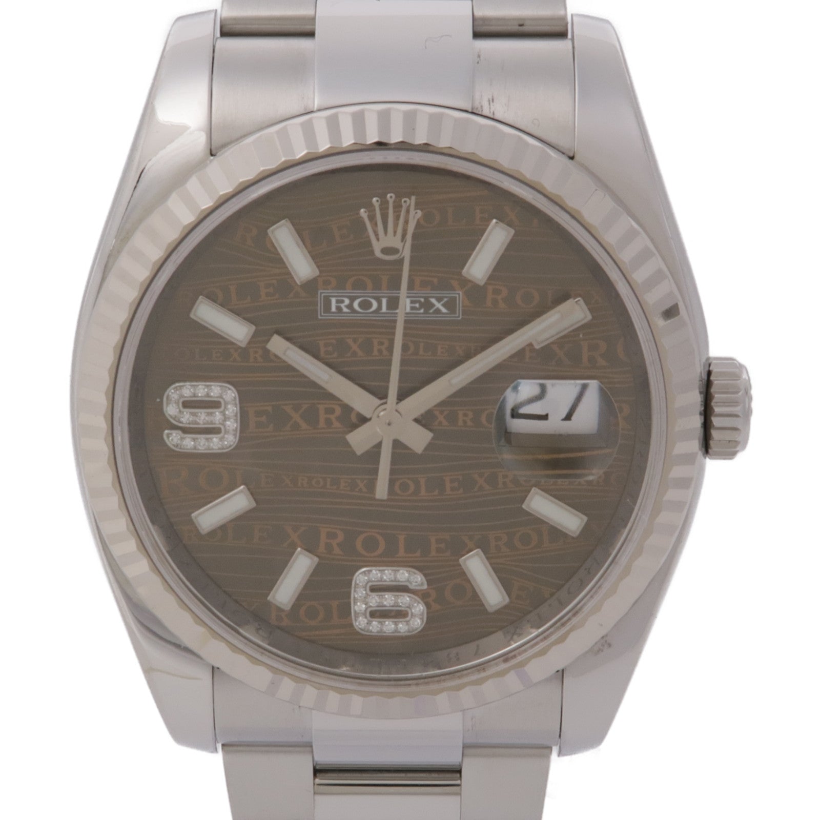 ROLEX Datejust 36mm 116234 Automatic Watch Stainless Steel/18K White Gold Brown