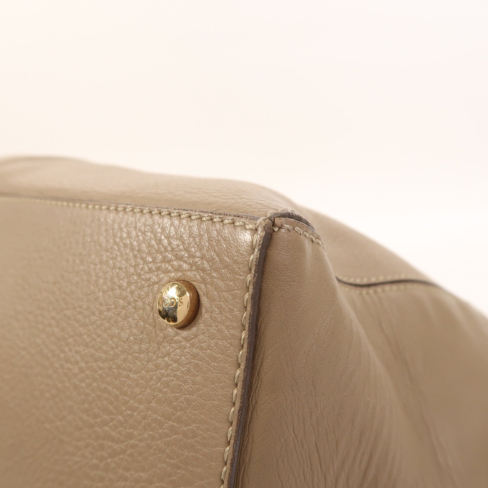 TOD'S 牛皮皮革2 Way Shoulder金扣手挽肩背兩用袋