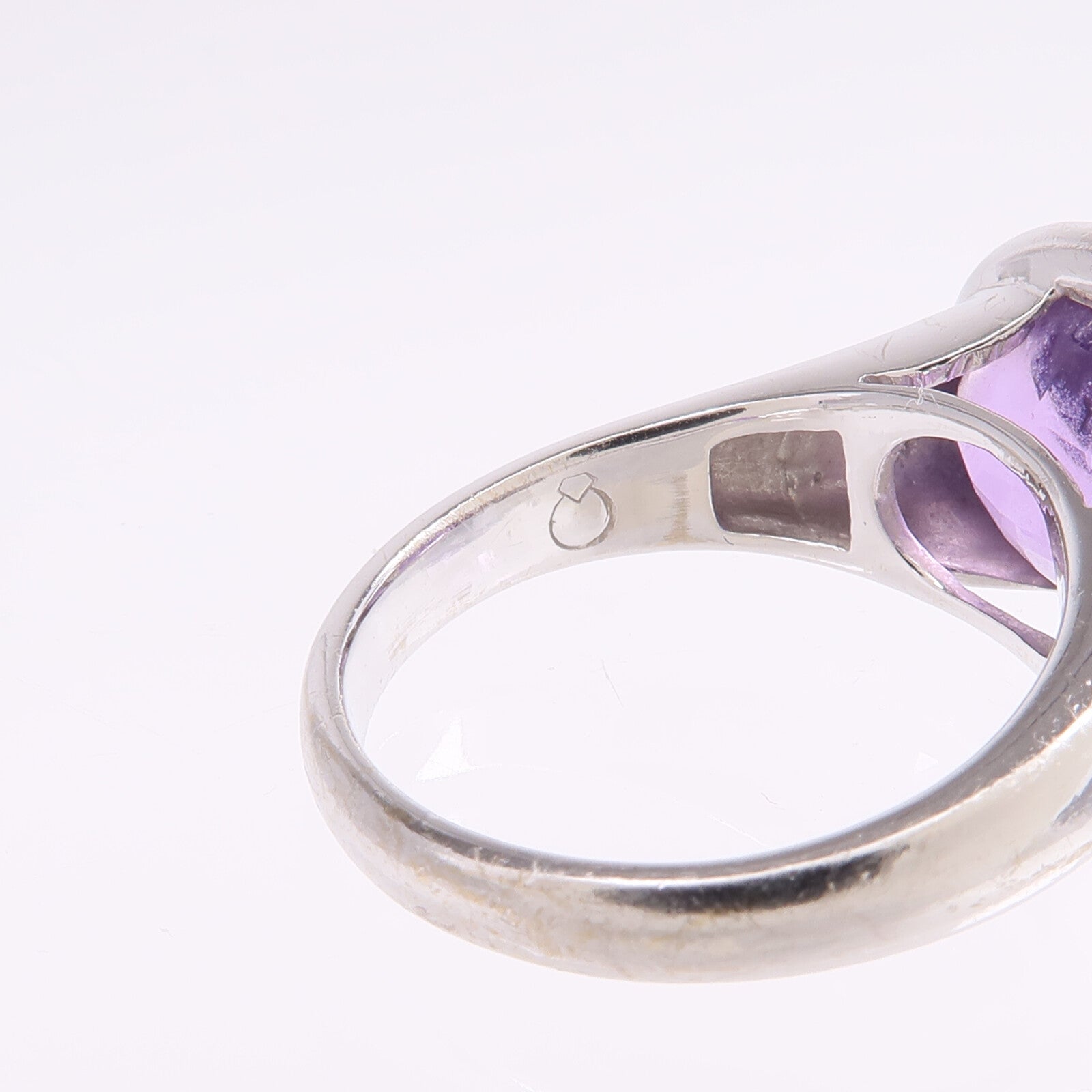 JEWELRY 18K白金Amethyst Ring紫晶戒指US#7