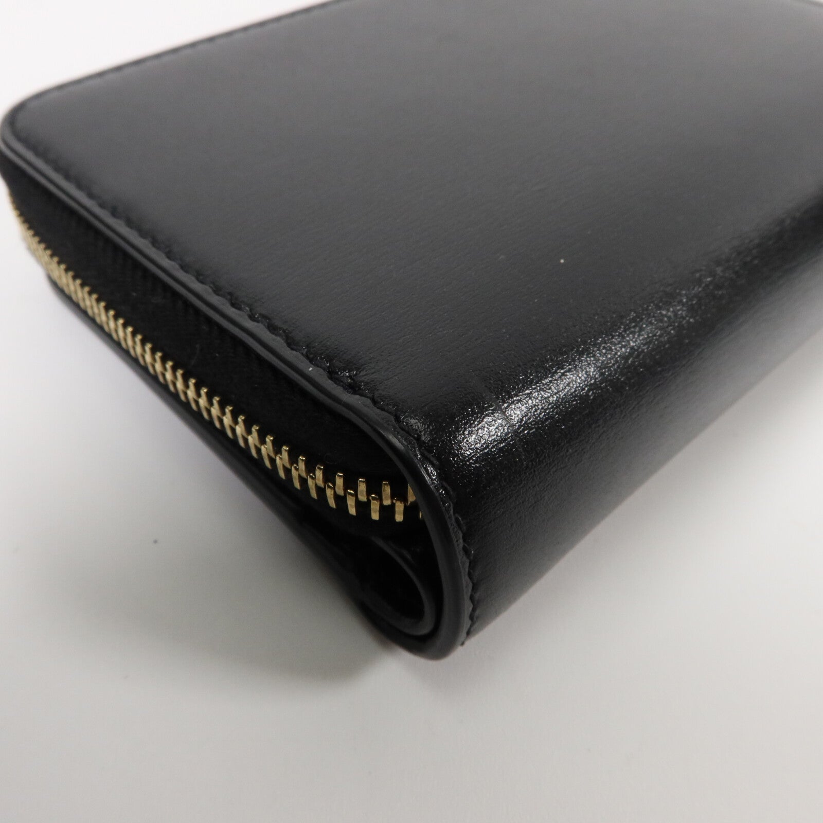 SAINT LAURENT 牛皮皮革Tiny Cassandre Zip Wallet錢包
