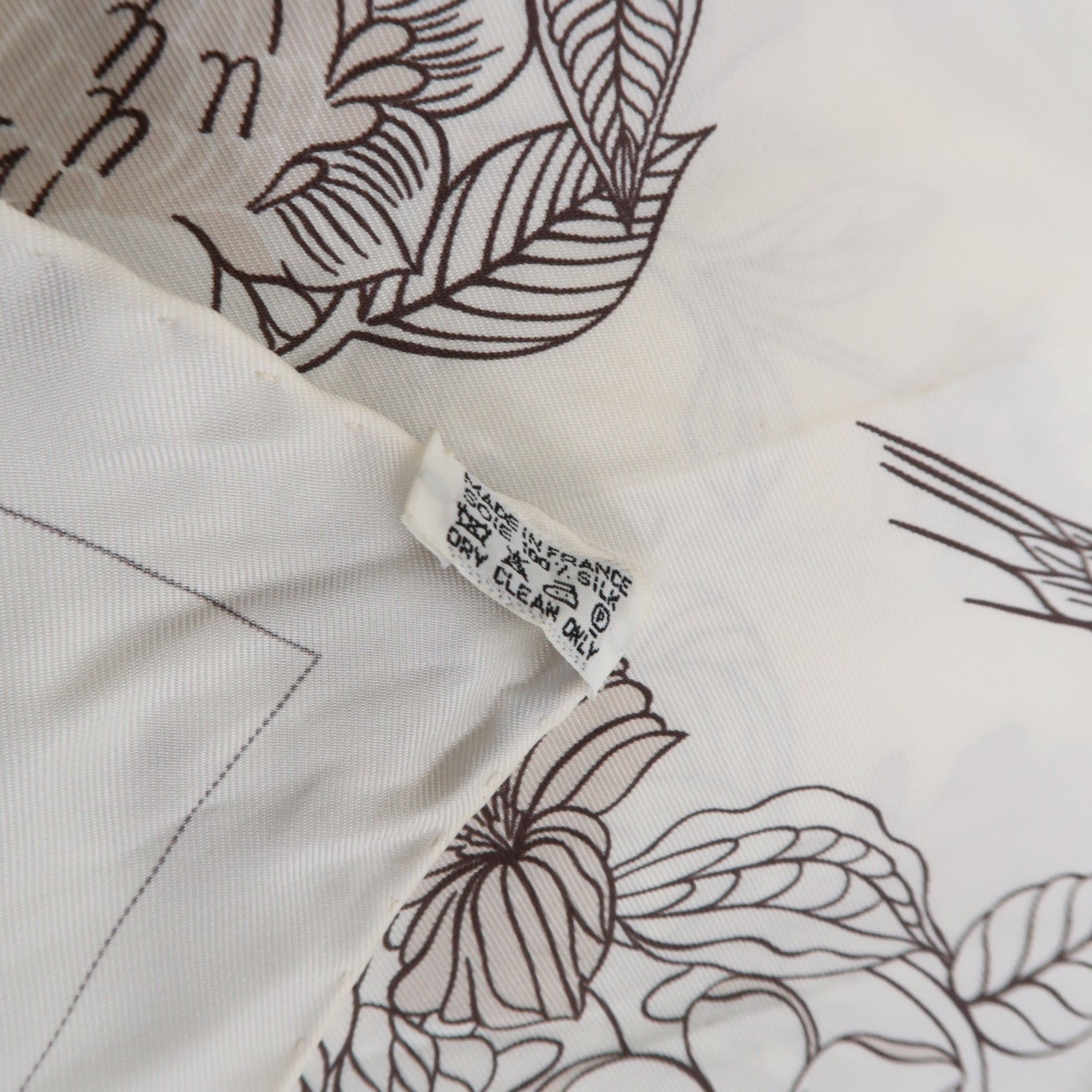 HERMES 絲質Scarf 90x90絲巾白色
