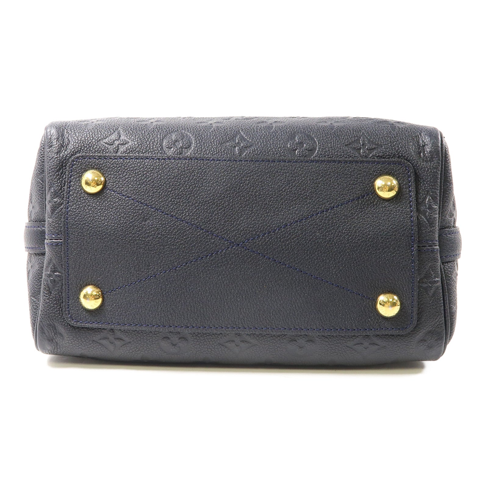 LOUIS VUITTON Monogram Empreinte Speedy 25金扣手挽肩背兩用袋黑色