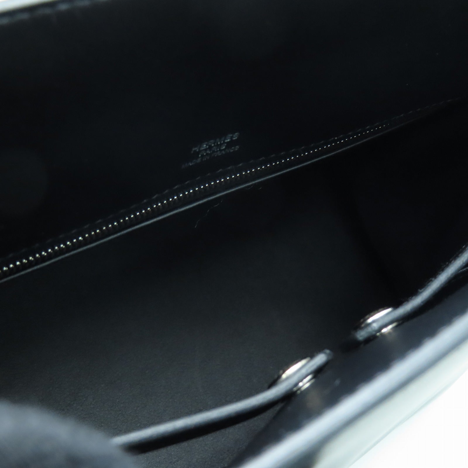 HERMES Swift皮革Birkin 25 Shadow银扣手挽袋黑色
