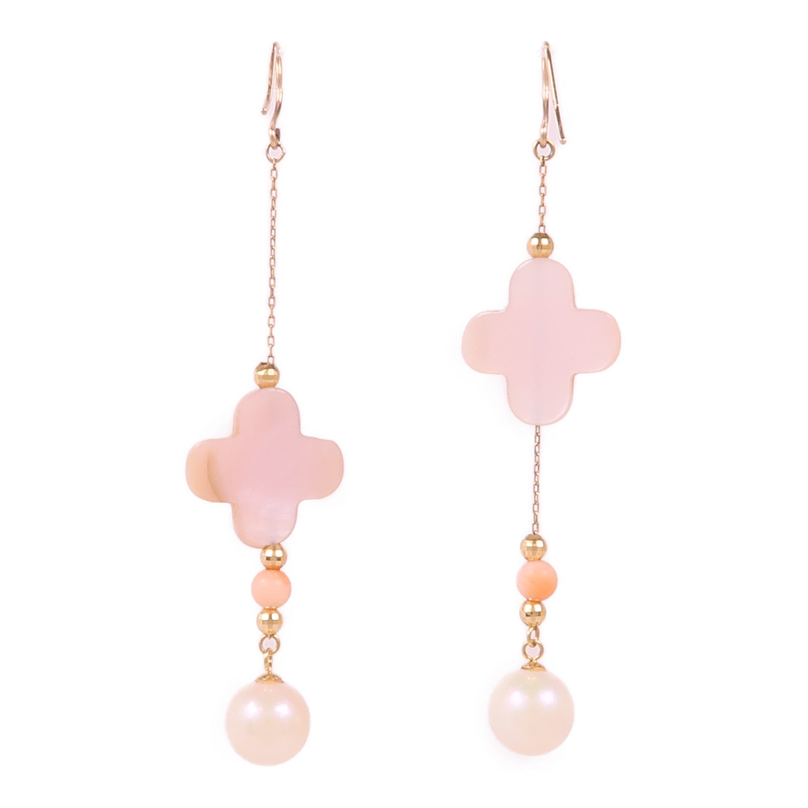 JEWELRY 10K黃金/珊瑚/珍珠Pearl Earrings耳環