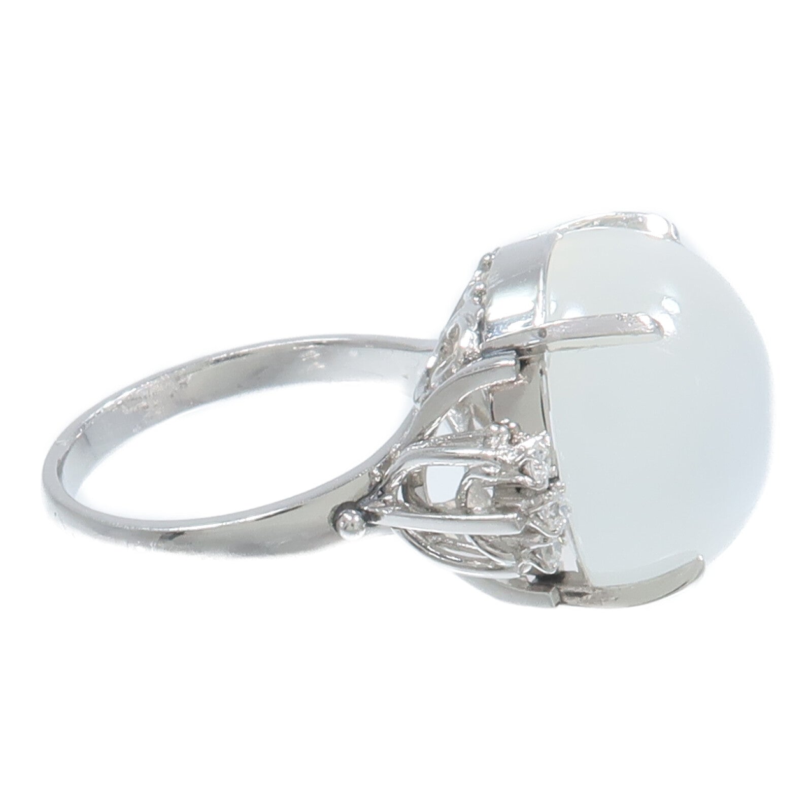 JEWELRY PT950鉑金Moonstone Diamond Ring月光石/鑽石戒指