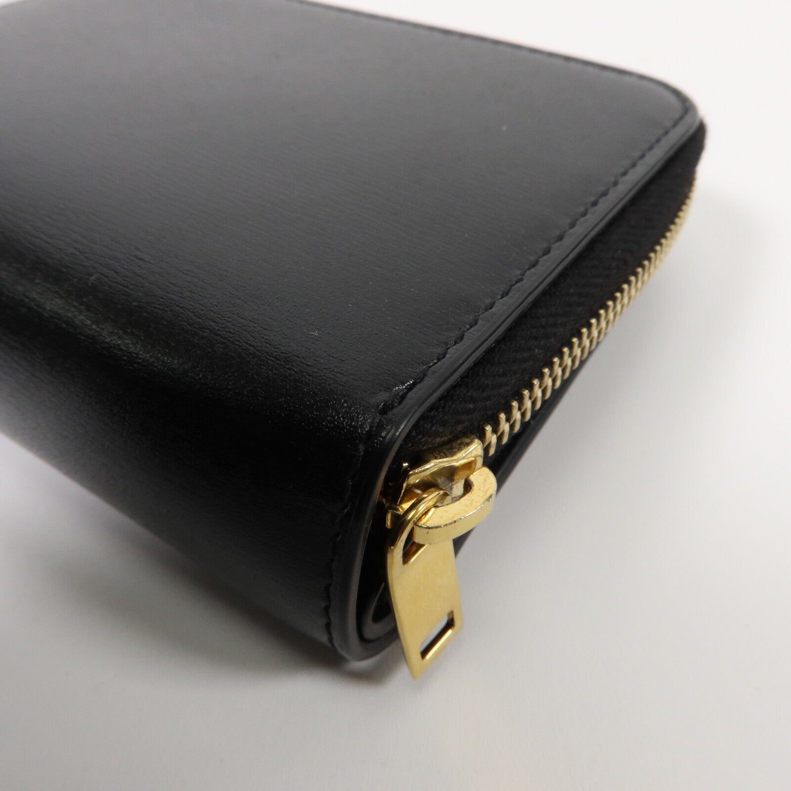 SAINT LAURENT 牛皮皮革Tiny Cassandre Zip Wallet錢包