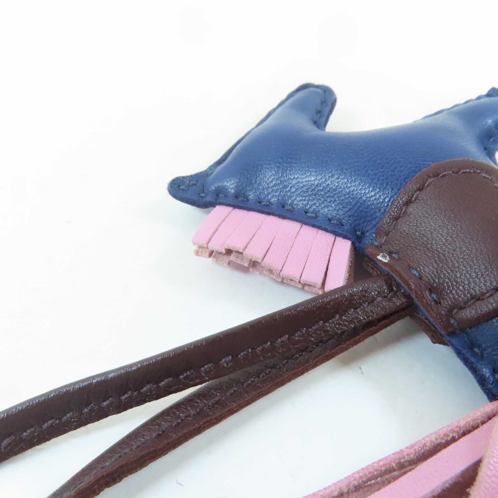 HERMES Swift皮革Rodeo PM掛飾Blue Saphir/藍色