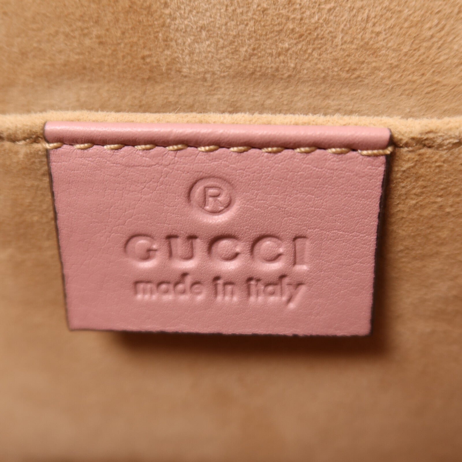 GUCCI 牛皮皮革Padlock Pearl Bag金扣鏈帶肩背袋