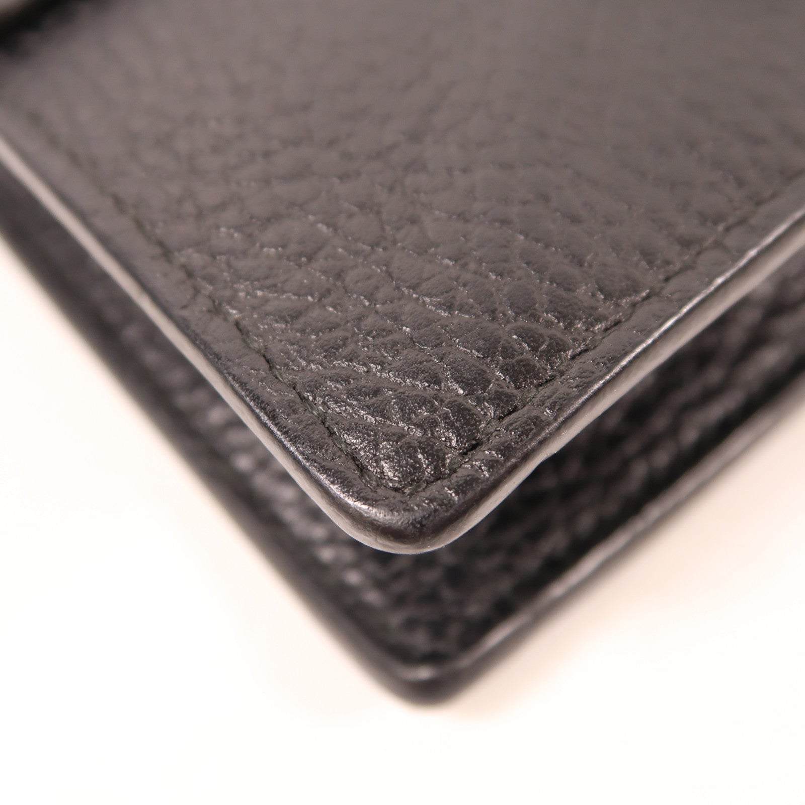 GUCCI GG SHW Dionysus Super Mini Chain Shoulder Bag Leather Black