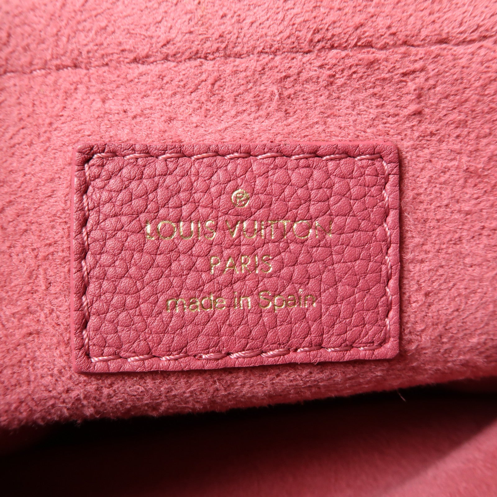 LOUIS VUITTON Monogram Pallas BB金扣手挽肩背兩用袋棕色/紅色