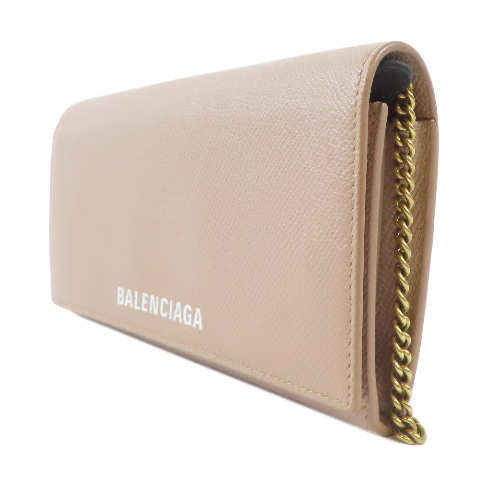 BALENCIAGA 牛皮皮革Shoulder Bag金扣鏈帶肩背袋粉紅色
