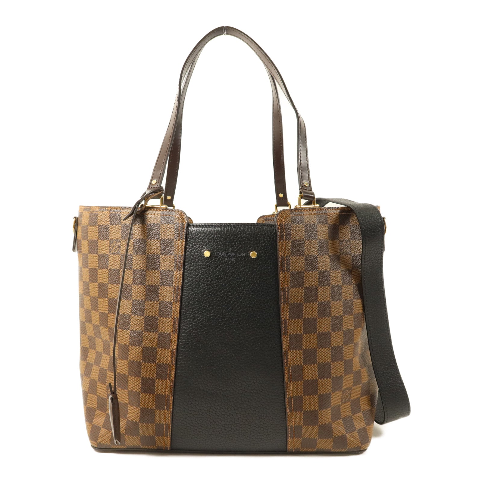 LOUIS VUITTON Damier Jersey金扣手挽肩背兩用袋