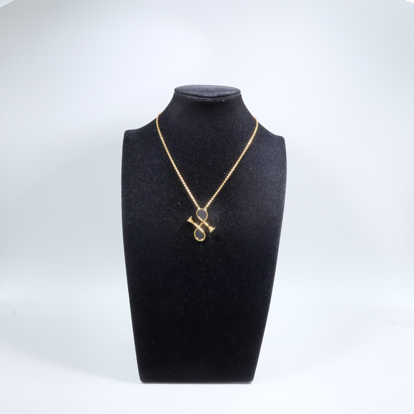 HERMES Swift皮革/金屬Cor H Necklace項鍊