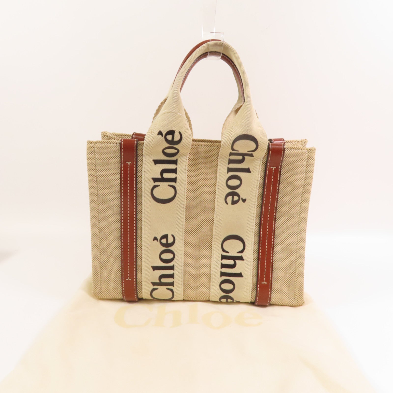 Chloe 帆布Small Woody Tote手挽袋