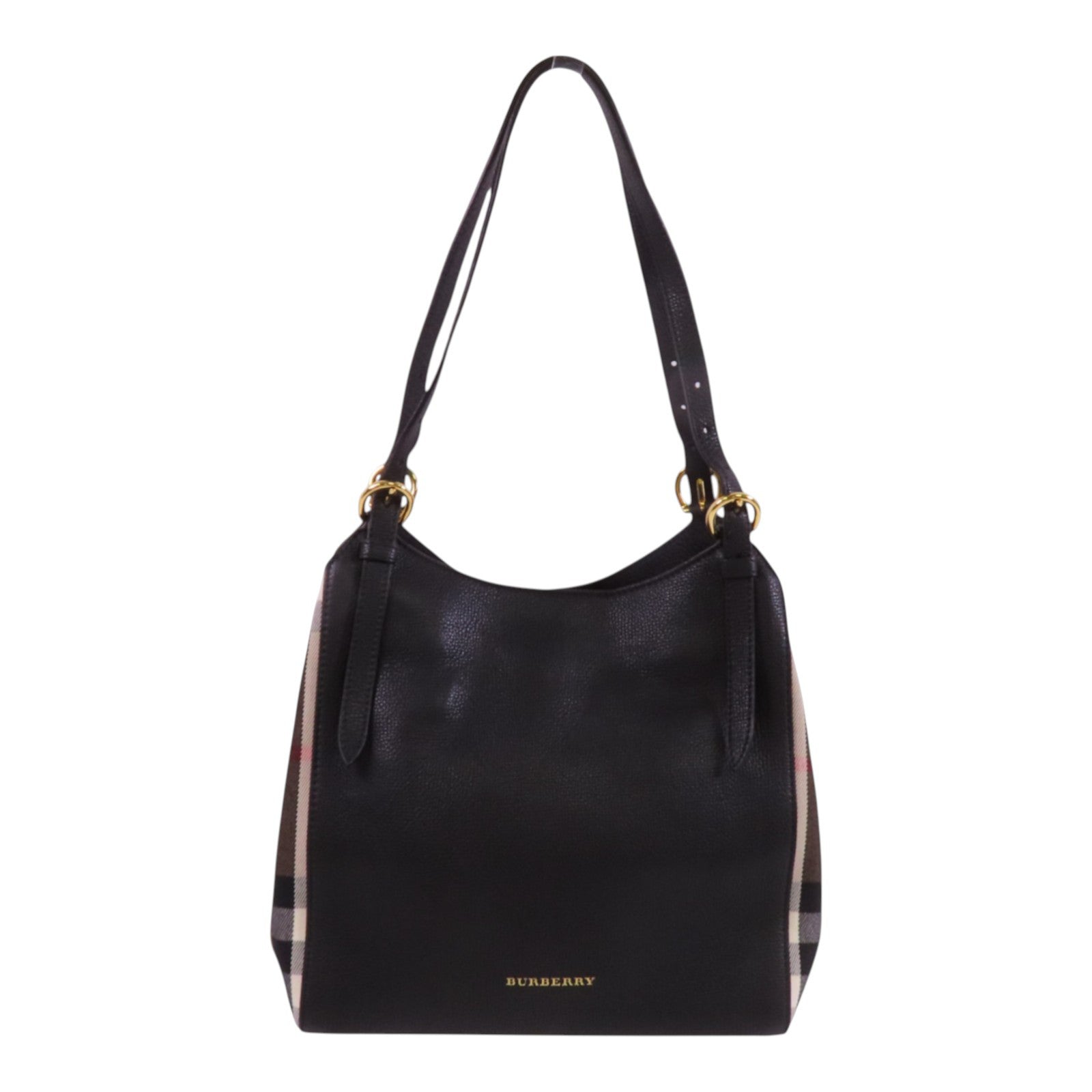 BURBERRY 牛皮皮革Tote Bag金扣肩背袋