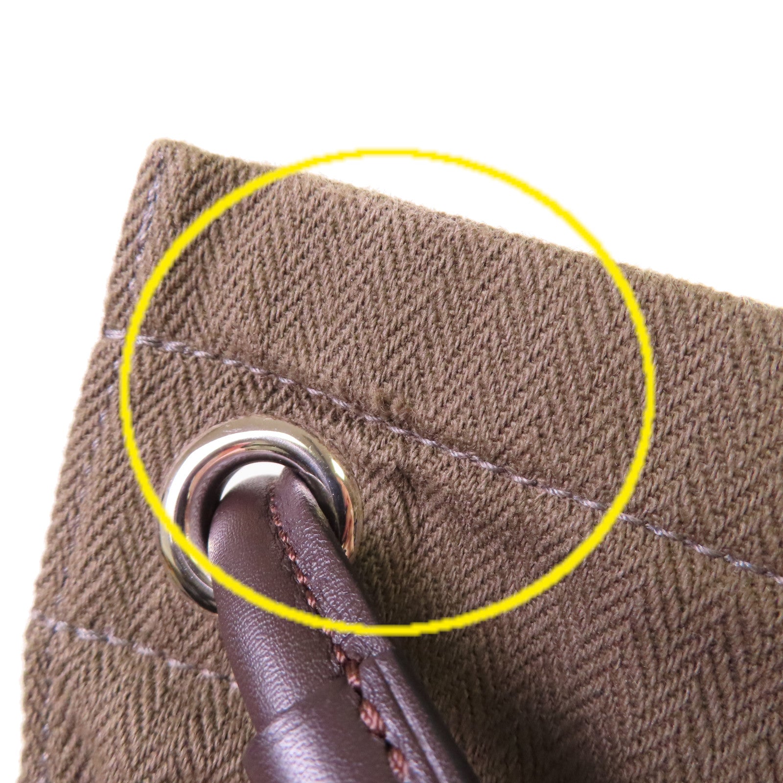 HERMES Toile Chevrons帆布Aline Backpack銀扣背包軍綠色