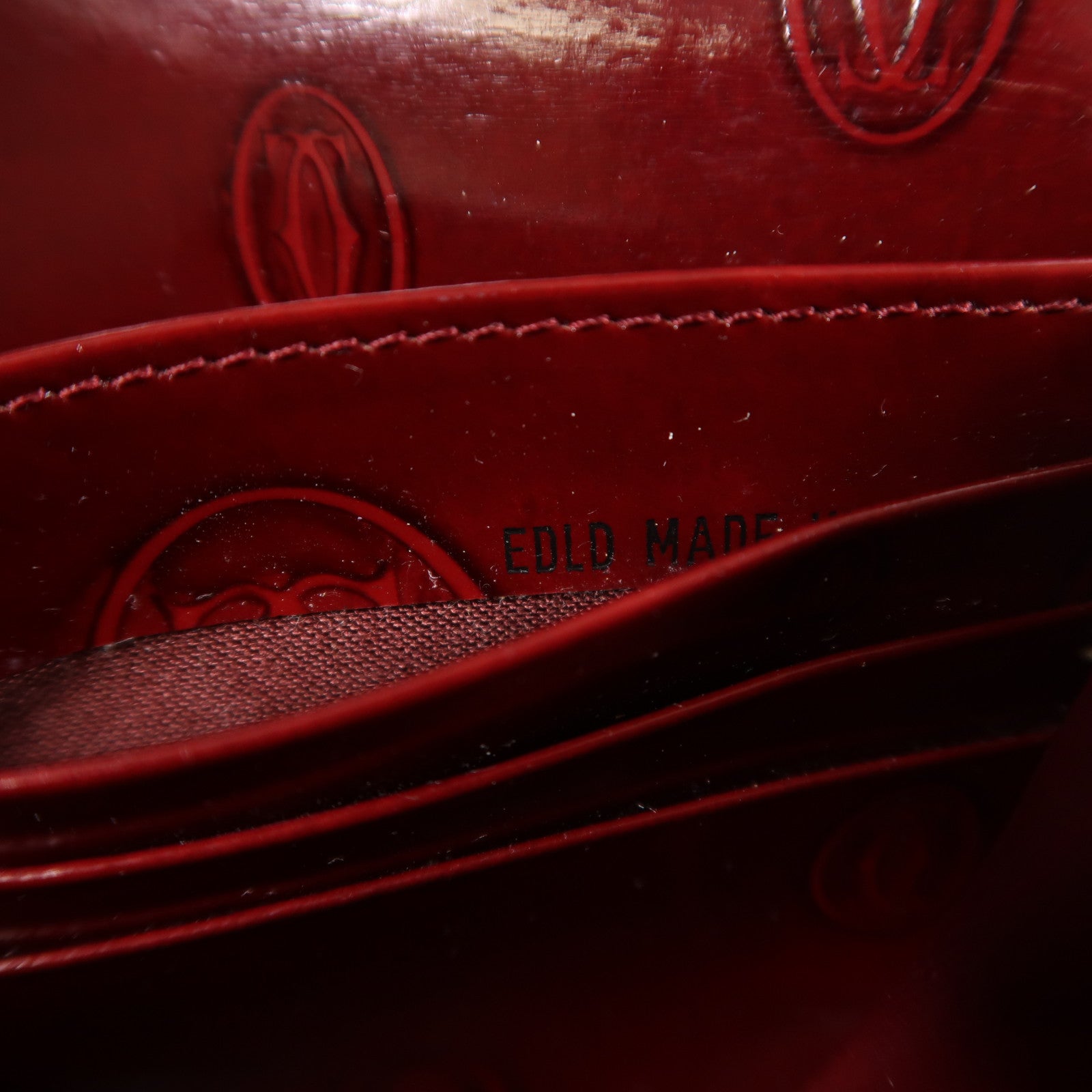 CARTIER 漆皮皮革Long Wallet銀扣長錢包