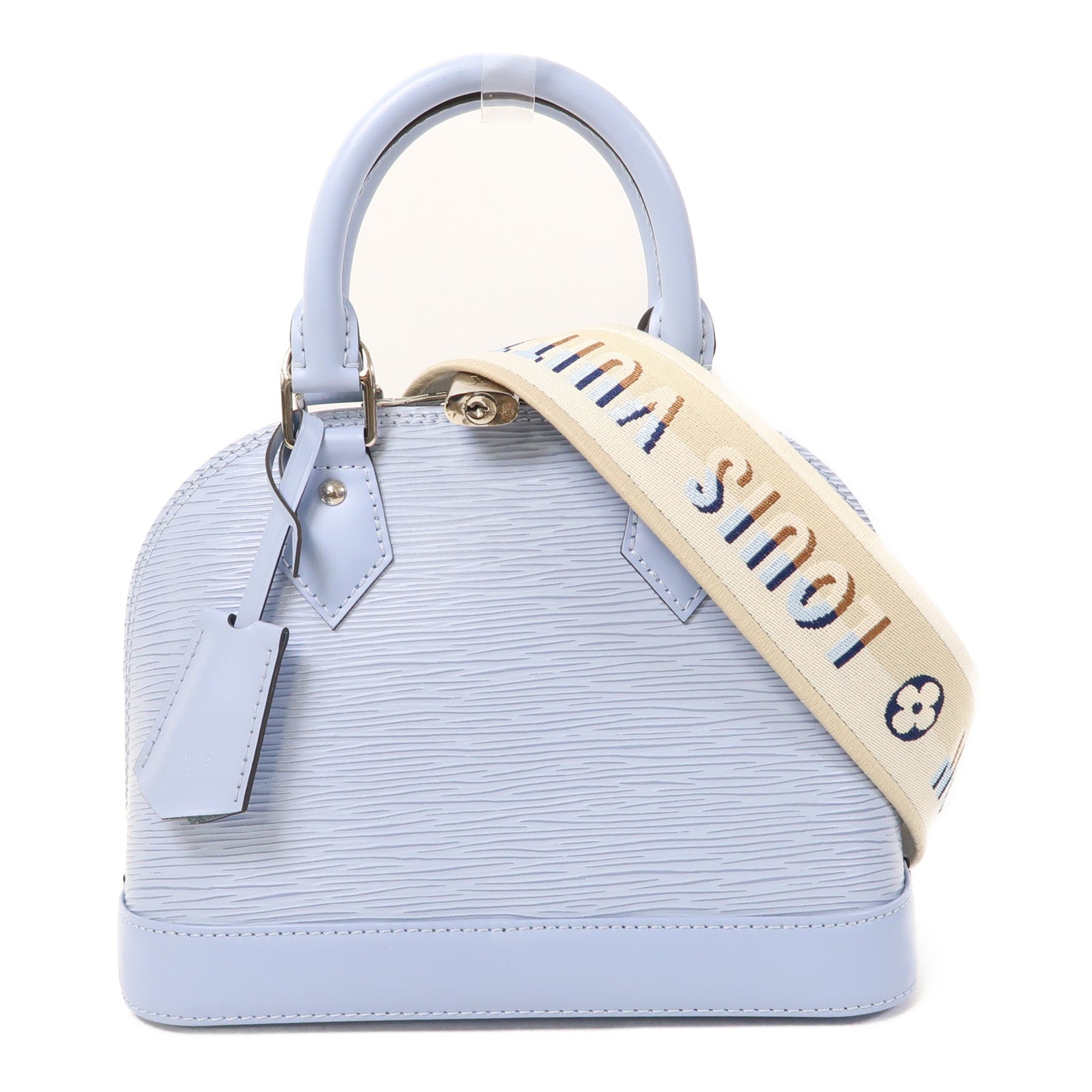 LOUIS VUITTON EPI Alma BB 銀扣Hand Bag淺藍色