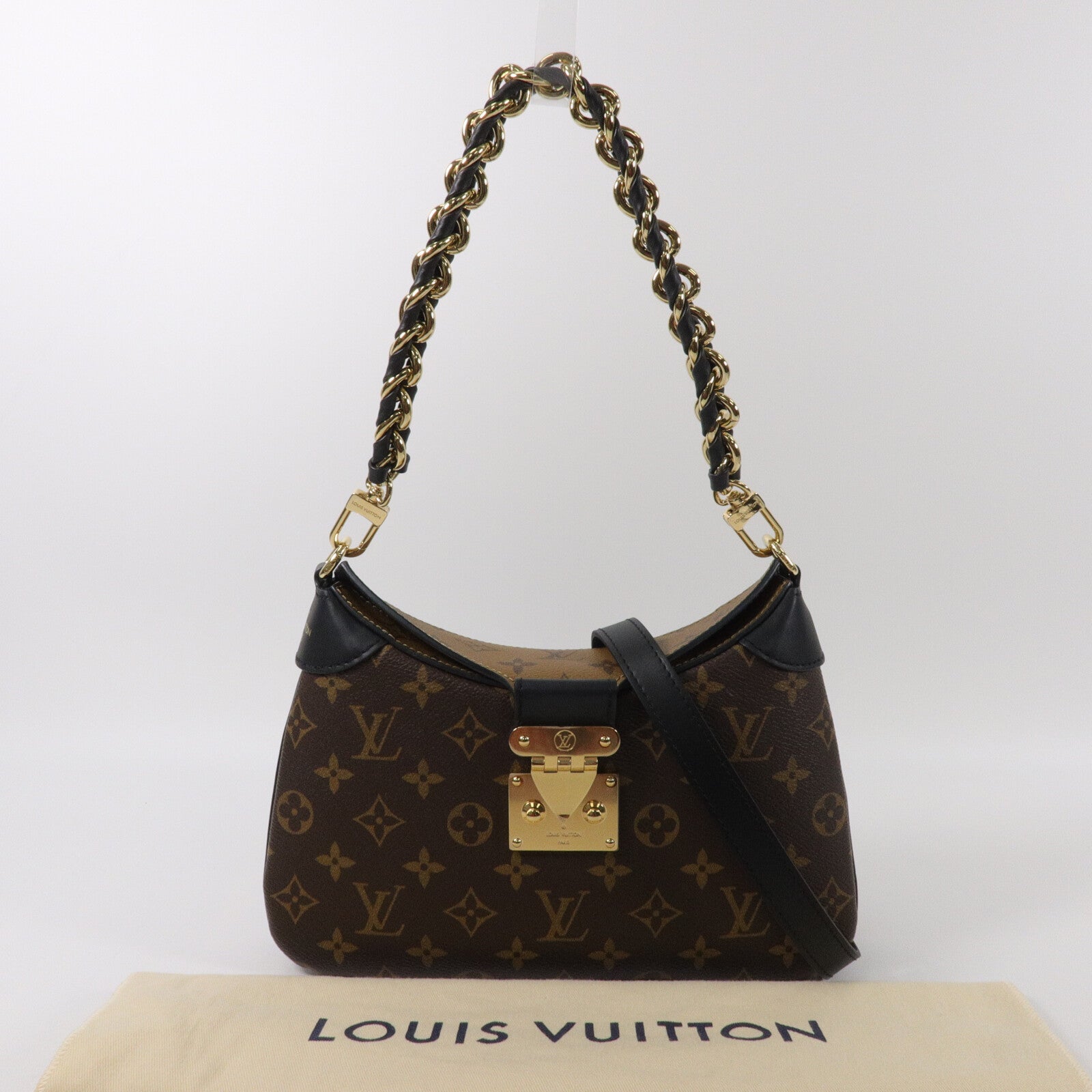 LOUIS VUITTON Monogram Reverse LV Twinny手挽肩背兩用袋