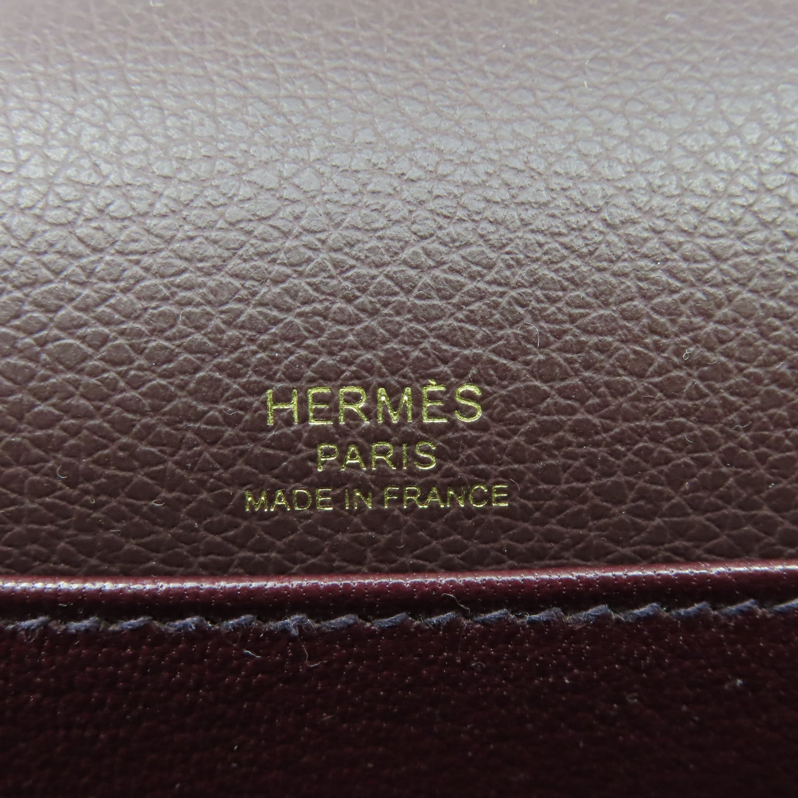 HERMES 【激減優惠】Evercolor皮革Mini Roulis金扣肩背袋深紫色