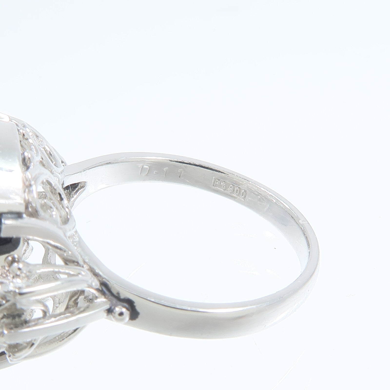 JEWELRY PT950鉑金Moonstone Diamond Ring月光石/鑽石戒指