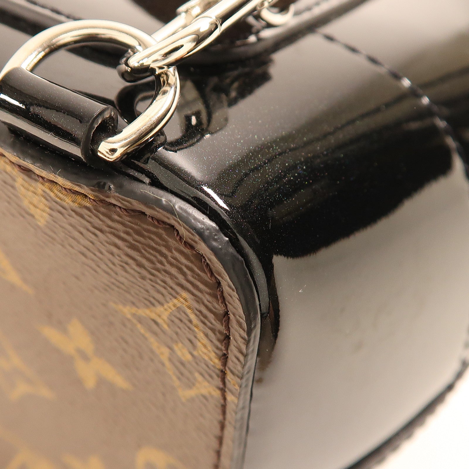 LOUIS VUITTON LV SHW Hot Springs Backpack M55769 Monogram Vernis Brown Black