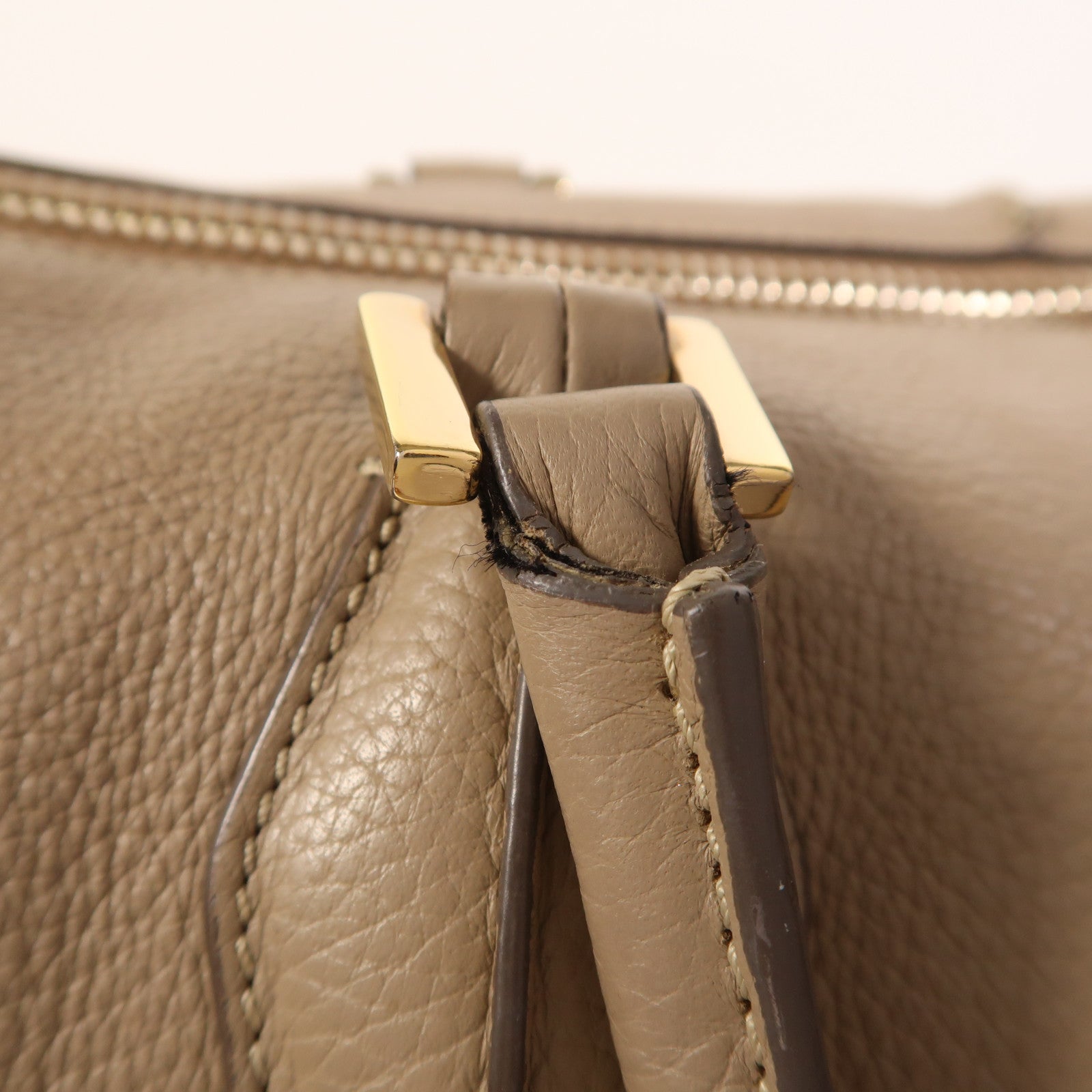 TOD'S 【激減優惠】牛皮皮革2 Way Shoulder金扣手挽肩背兩用袋