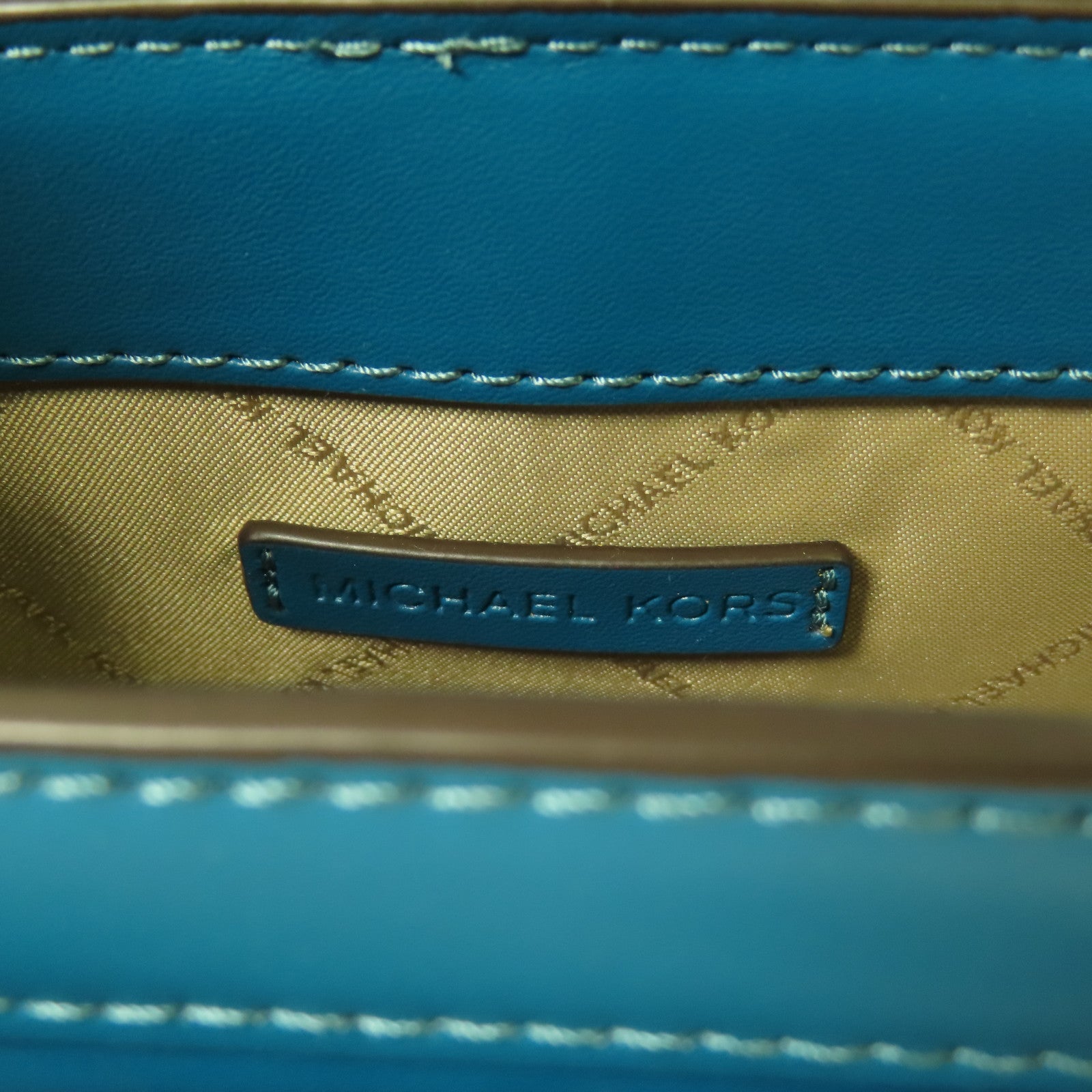 Michael Kors 牛皮皮革Mini Manhattan金扣手挽肩背兩用袋