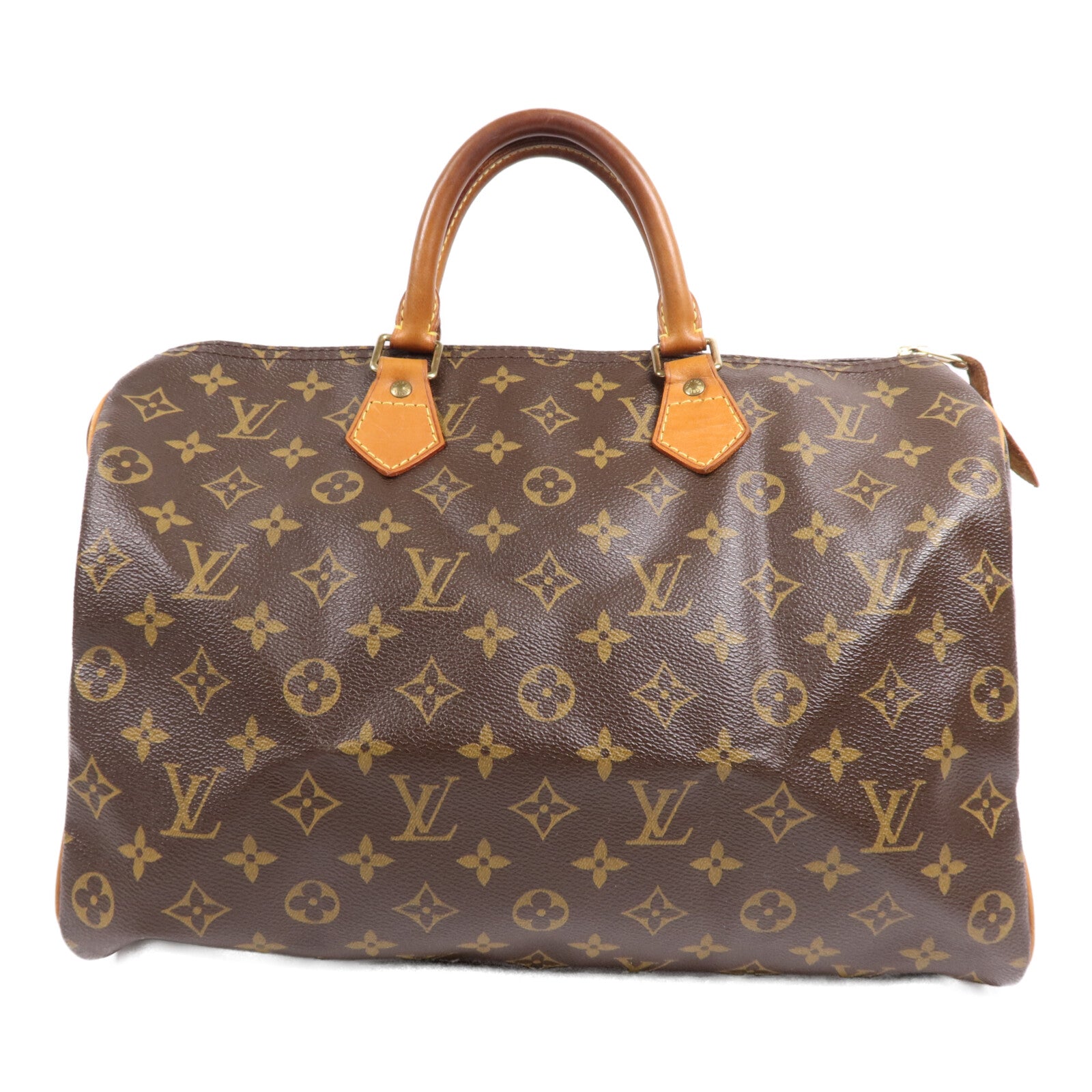 LOUIS VUITTON Monogram Speedy 35金扣手挽袋