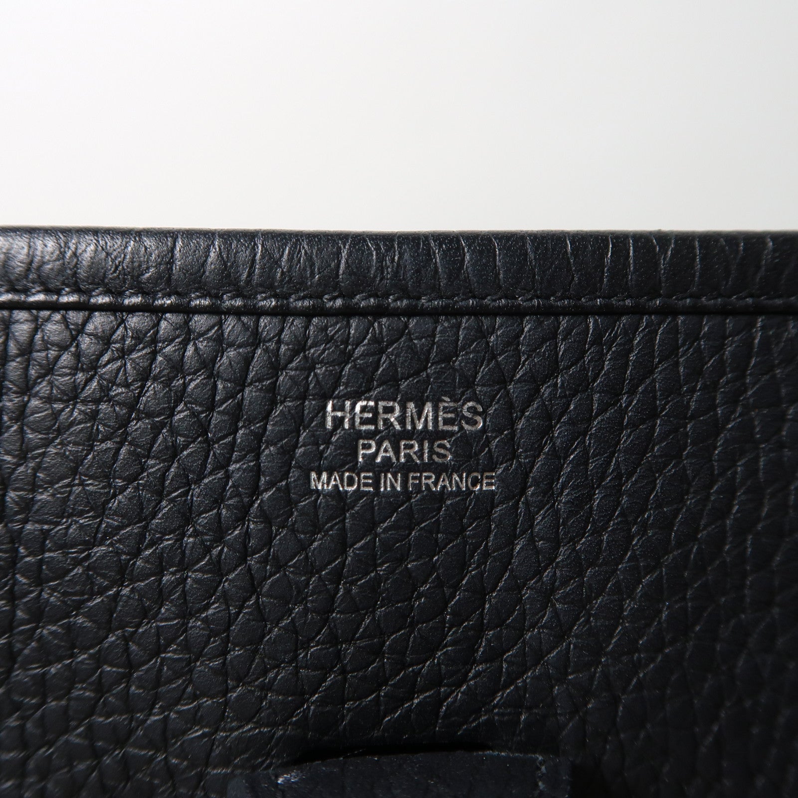 HERMES Clemence皮革Evelyne PM銀扣肩背袋粉紅色
