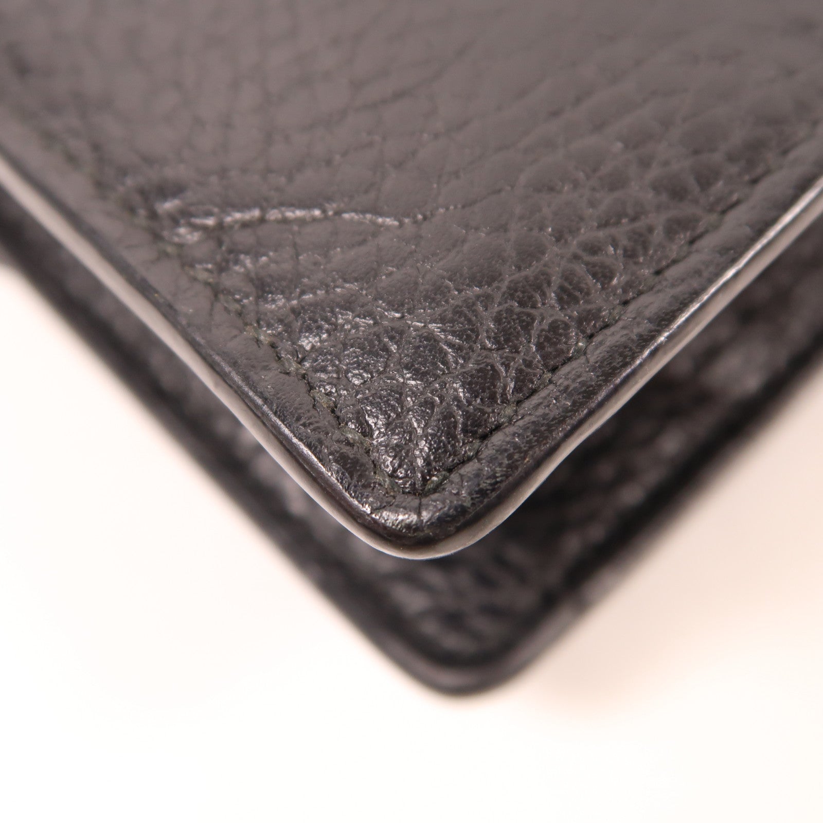 GUCCI GG SHW Dionysus Super Mini Chain Shoulder Bag Leather Black