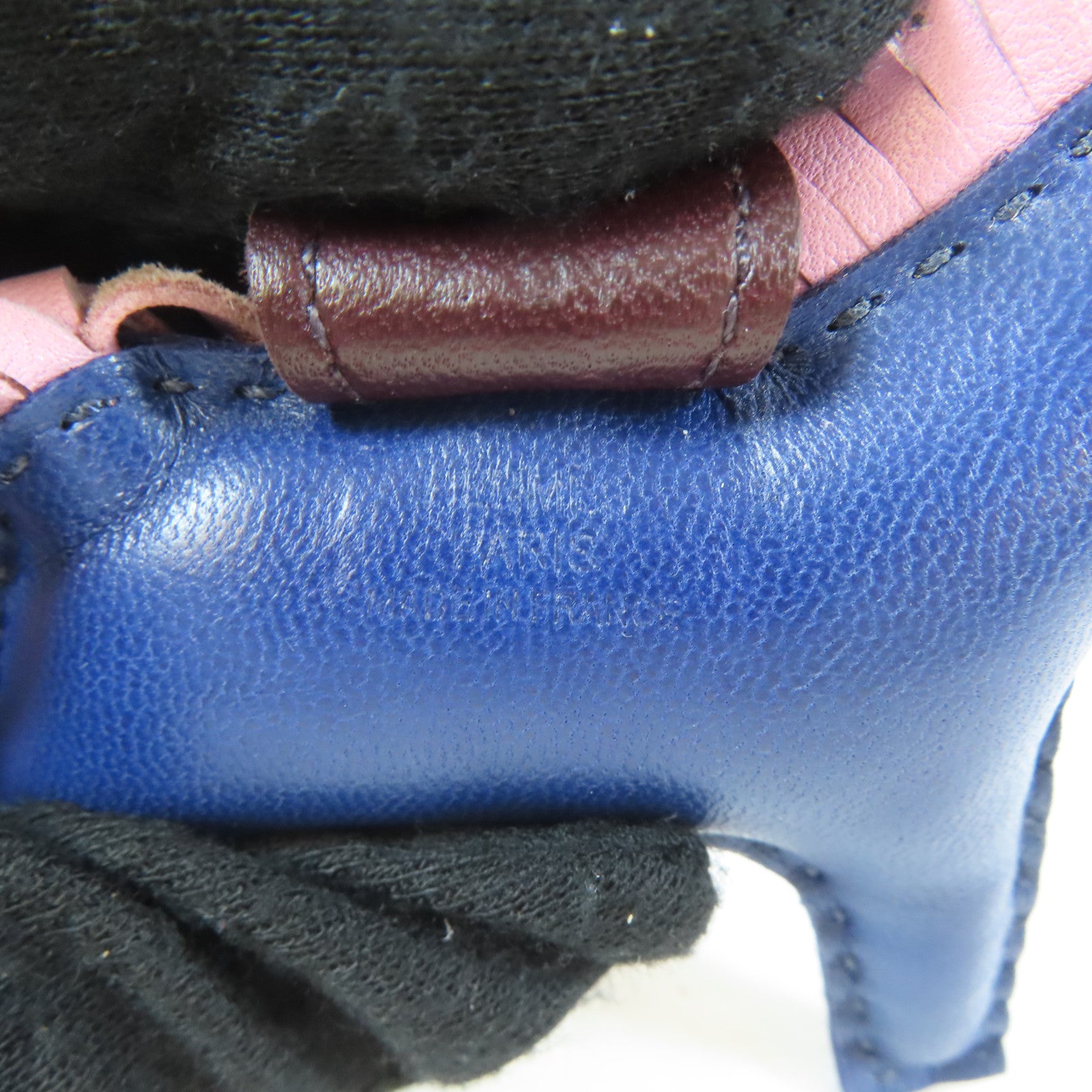 HERMES Swift皮革Rodeo PM掛飾Blue Saphir/藍色