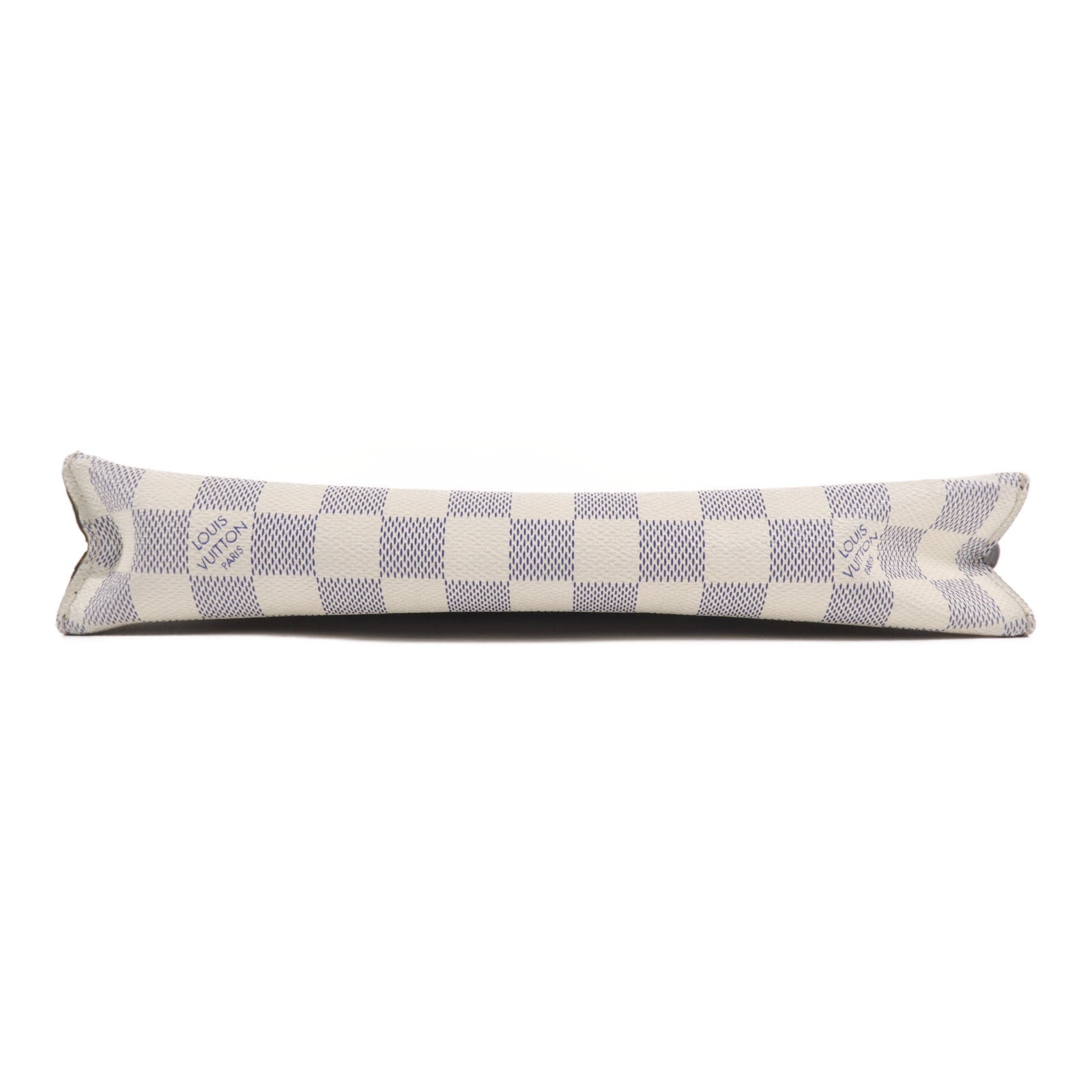 LOUIS VUITTON Damier Azur Pochette Voyage Clutch銀扣手拿包
