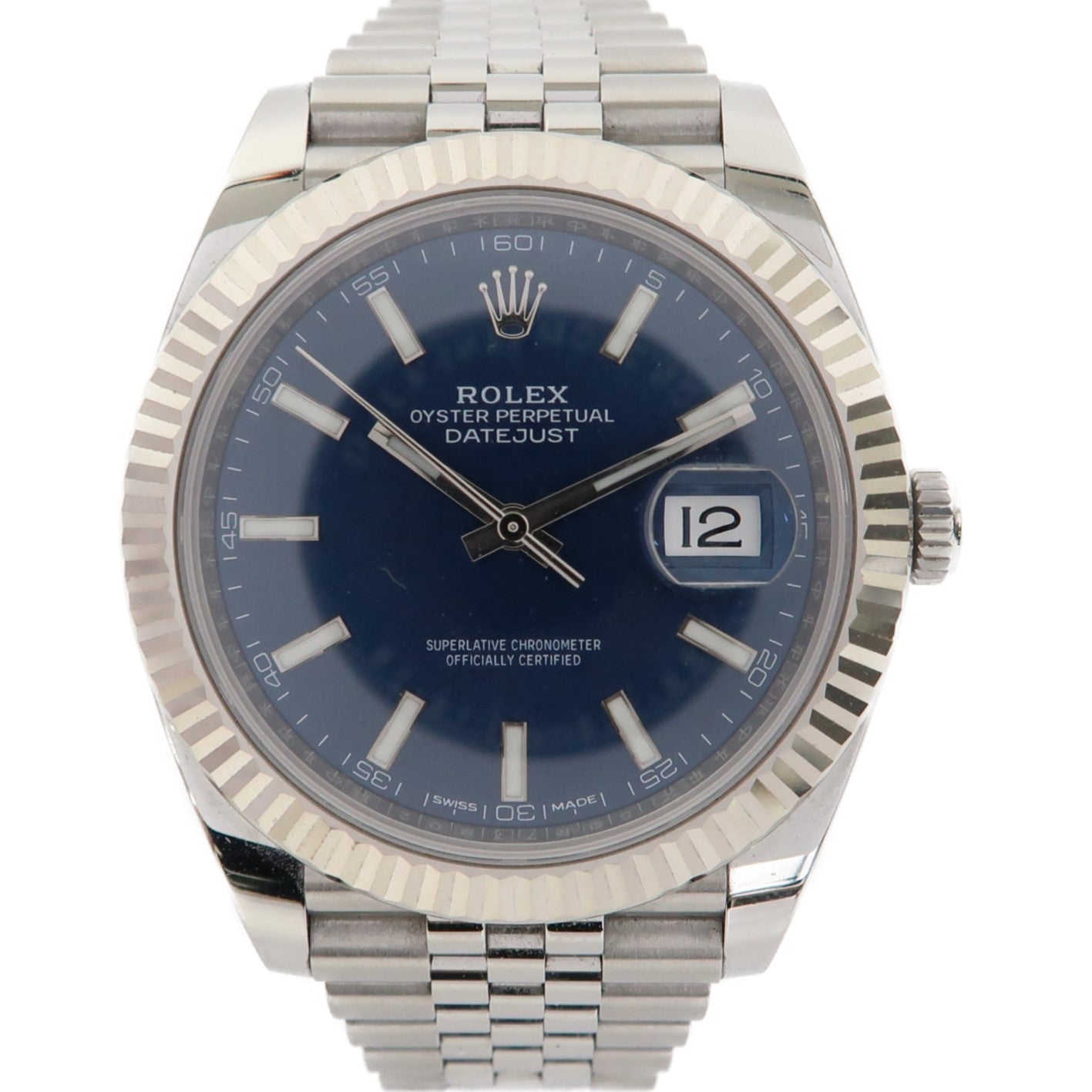 ROLEX Datejust 41mm 18K白金/不鏽鋼手錶自動機芯藍色