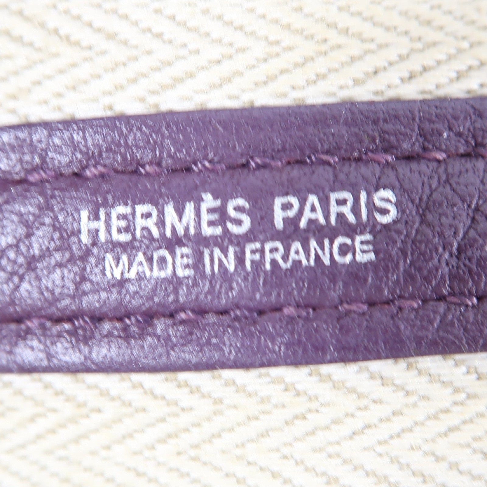 HERMES 【激減優惠】Negonda皮革Garden Party MM銀扣手挽袋Raisin紫色