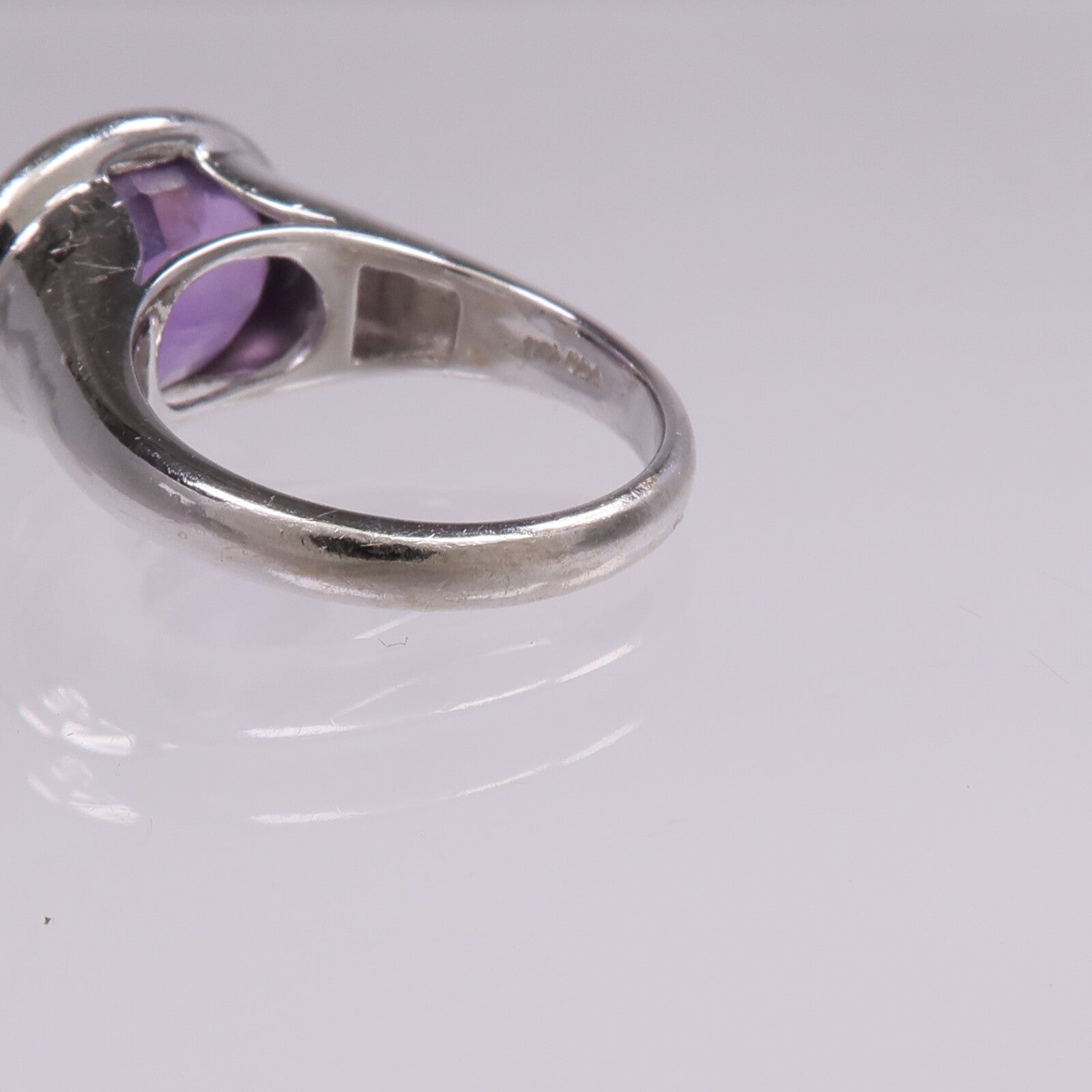 JEWELRY 【激減優惠】18K白金Amethyst Ring紫晶戒指US#7