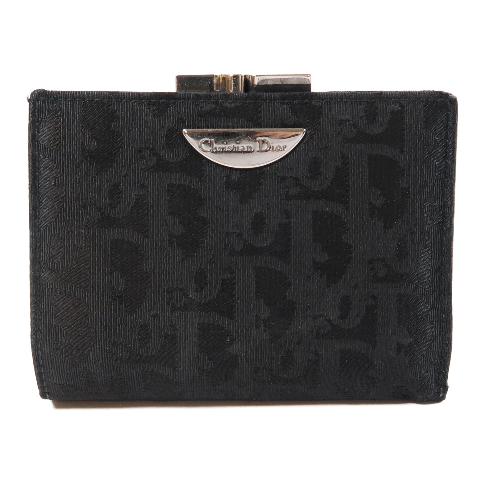 Dior 【激減優惠】帆布Vintage Wallet銀扣錢包黑色