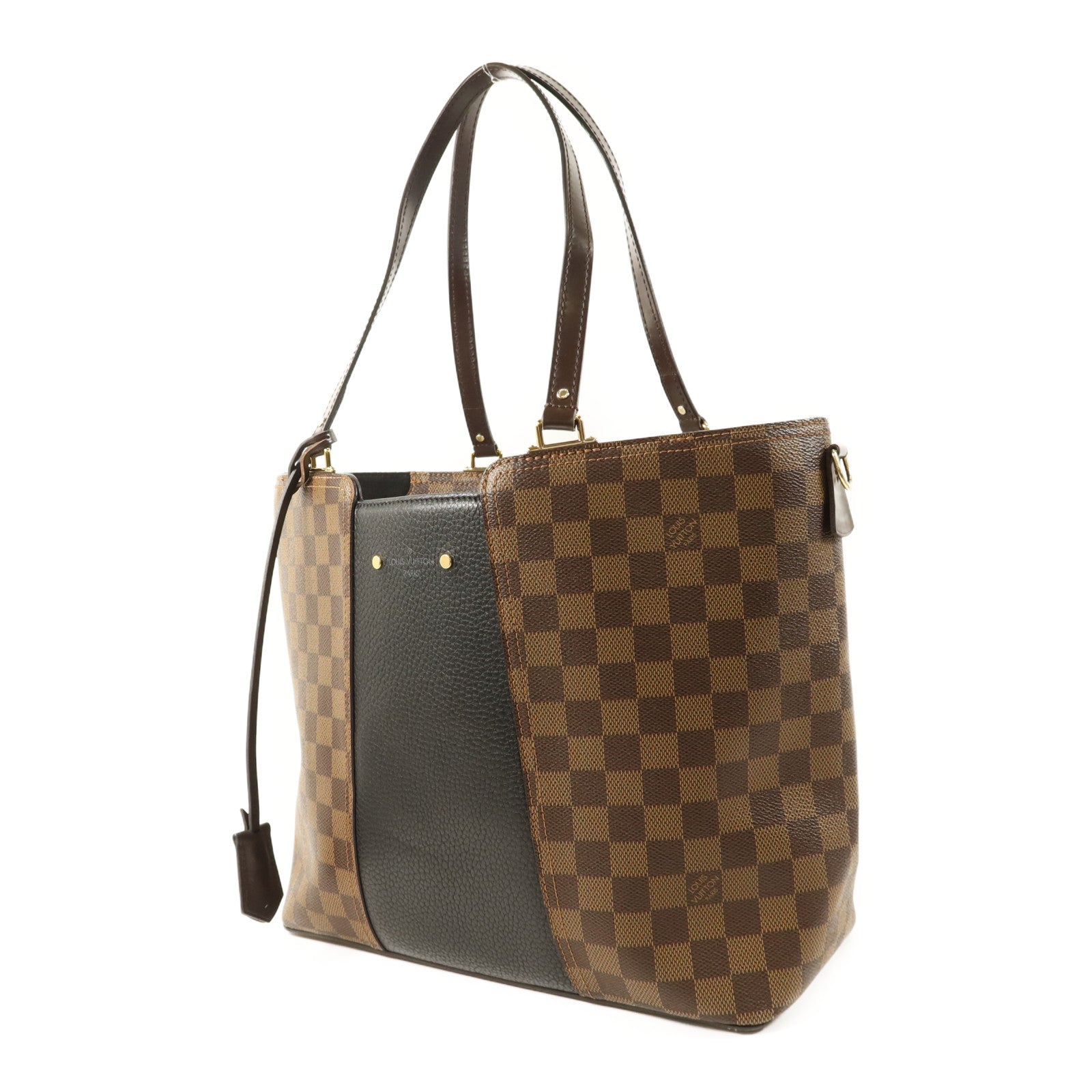 LOUIS VUITTON Damier Jersey金扣手挽肩背兩用袋
