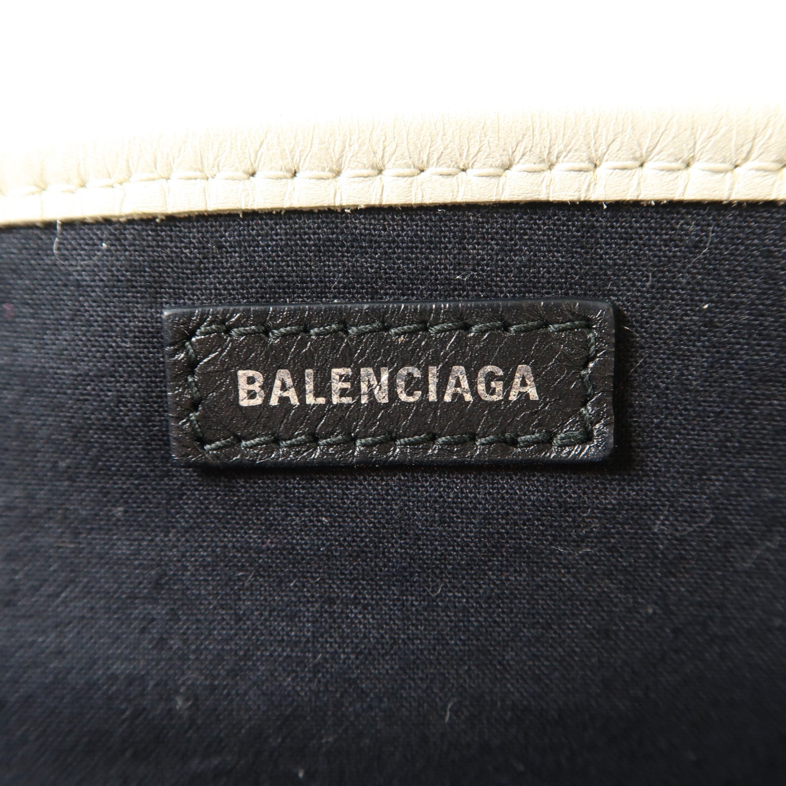 BALENCIAGA 帆布Navy Cabas手挽袋白色