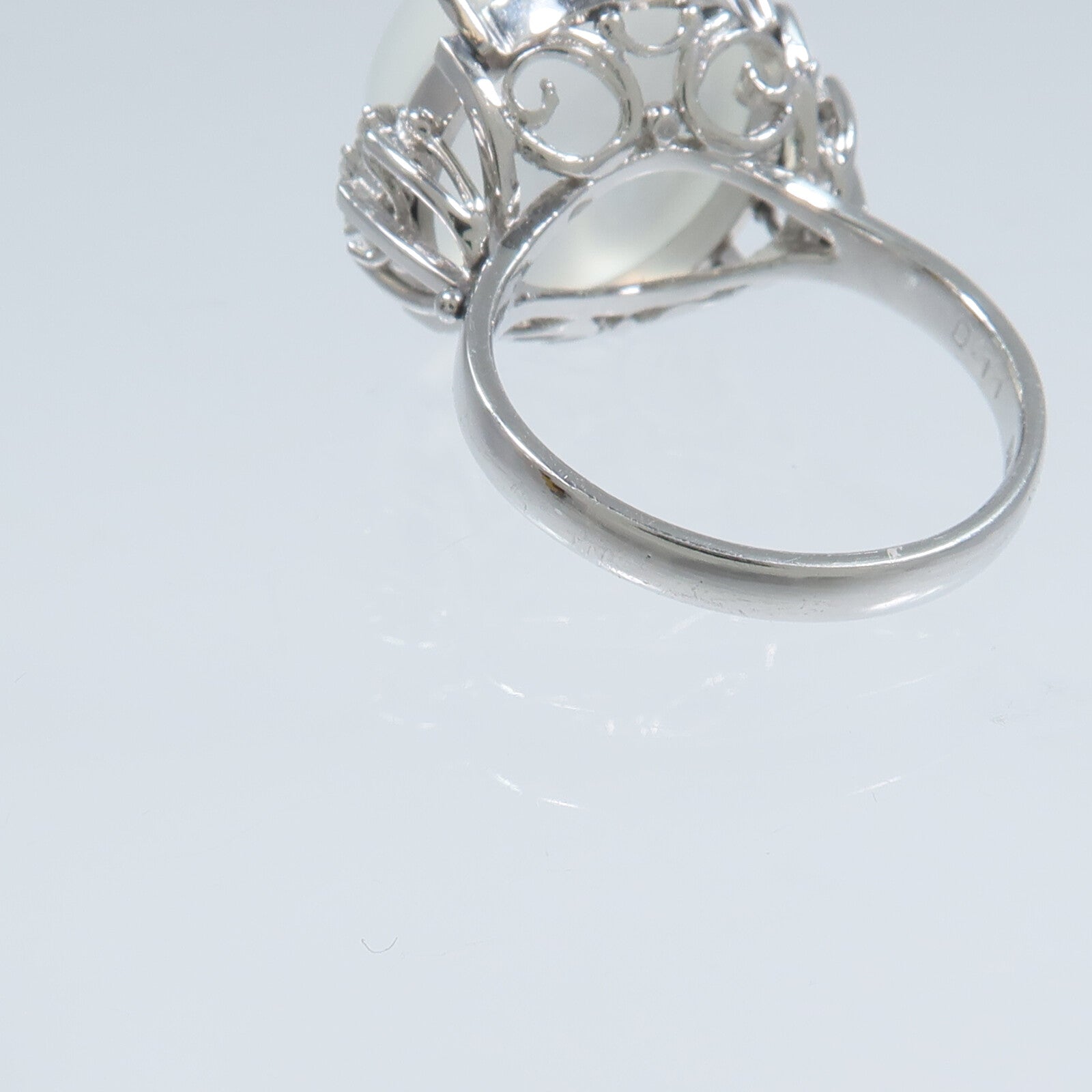 JEWELRY PT950鉑金Moonstone Diamond Ring月光石/鑽石戒指