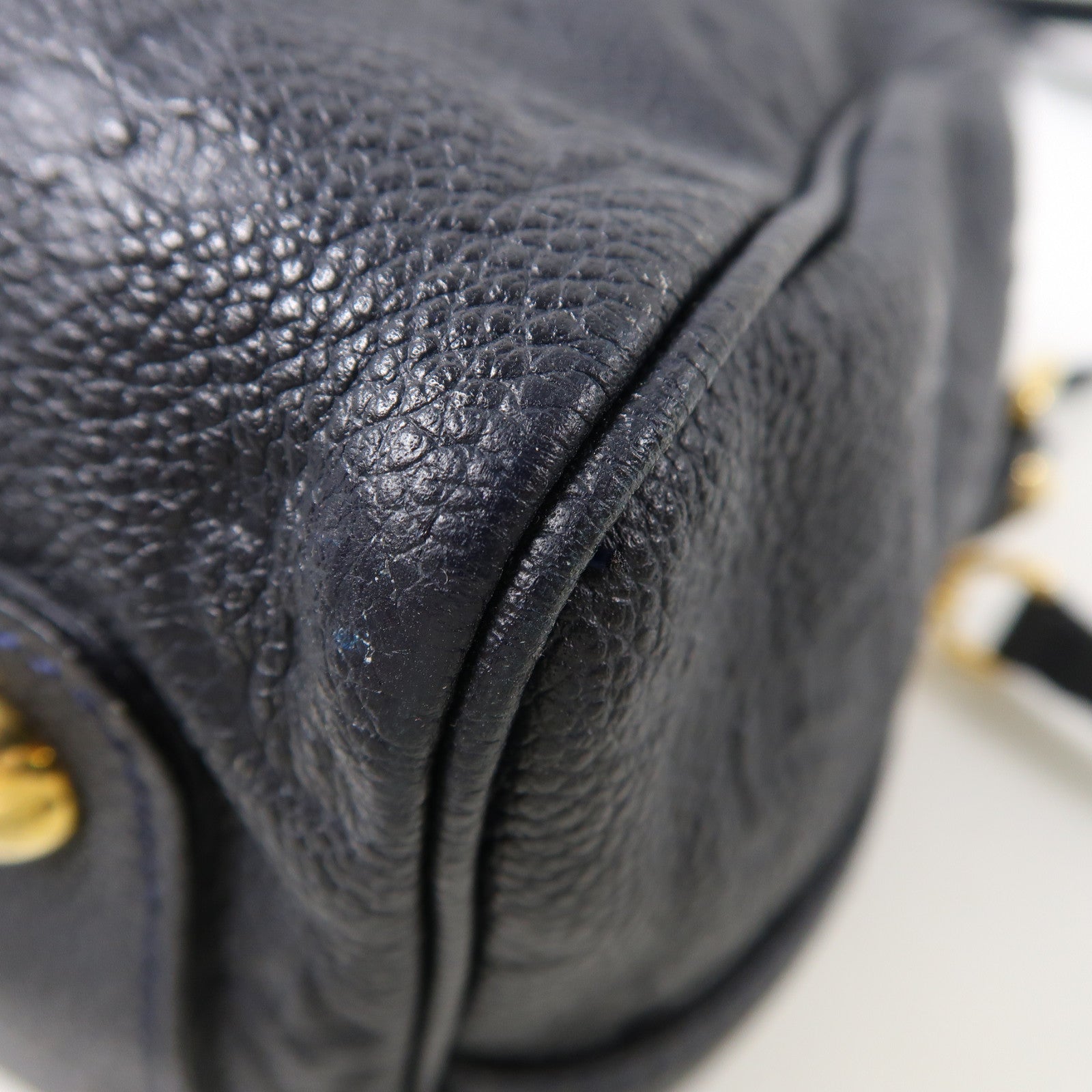 LOUIS VUITTON Monogram Empreinte Speedy 25金扣手挽肩背兩用袋黑色