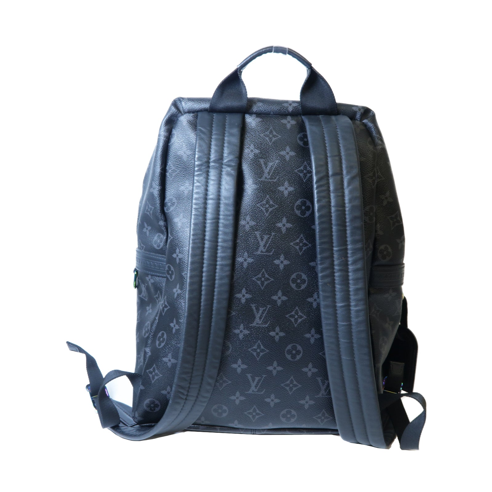 LOUIS VUITTON Monogram Eclipse LV x Fragment Apollo銀扣背包黑色