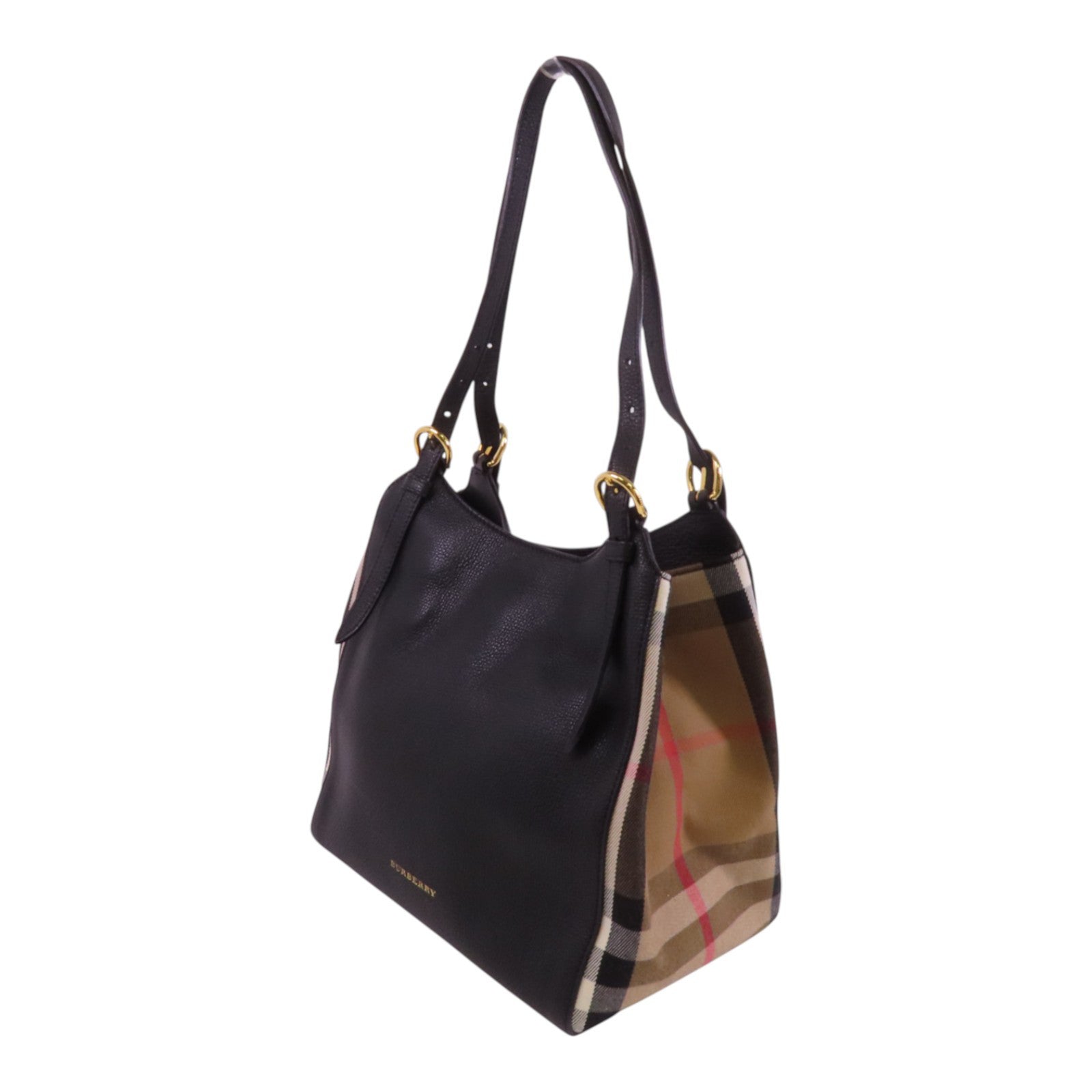 BURBERRY 牛皮皮革Tote Bag金扣肩背袋